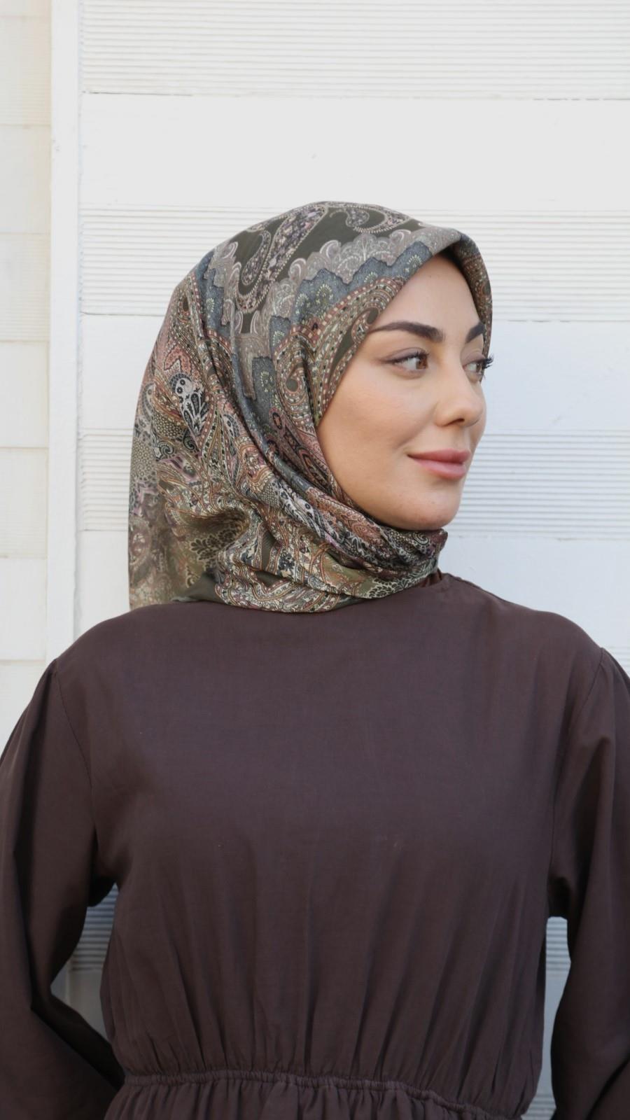 Locella Soft Pamuk Eşarp Yeşil-1