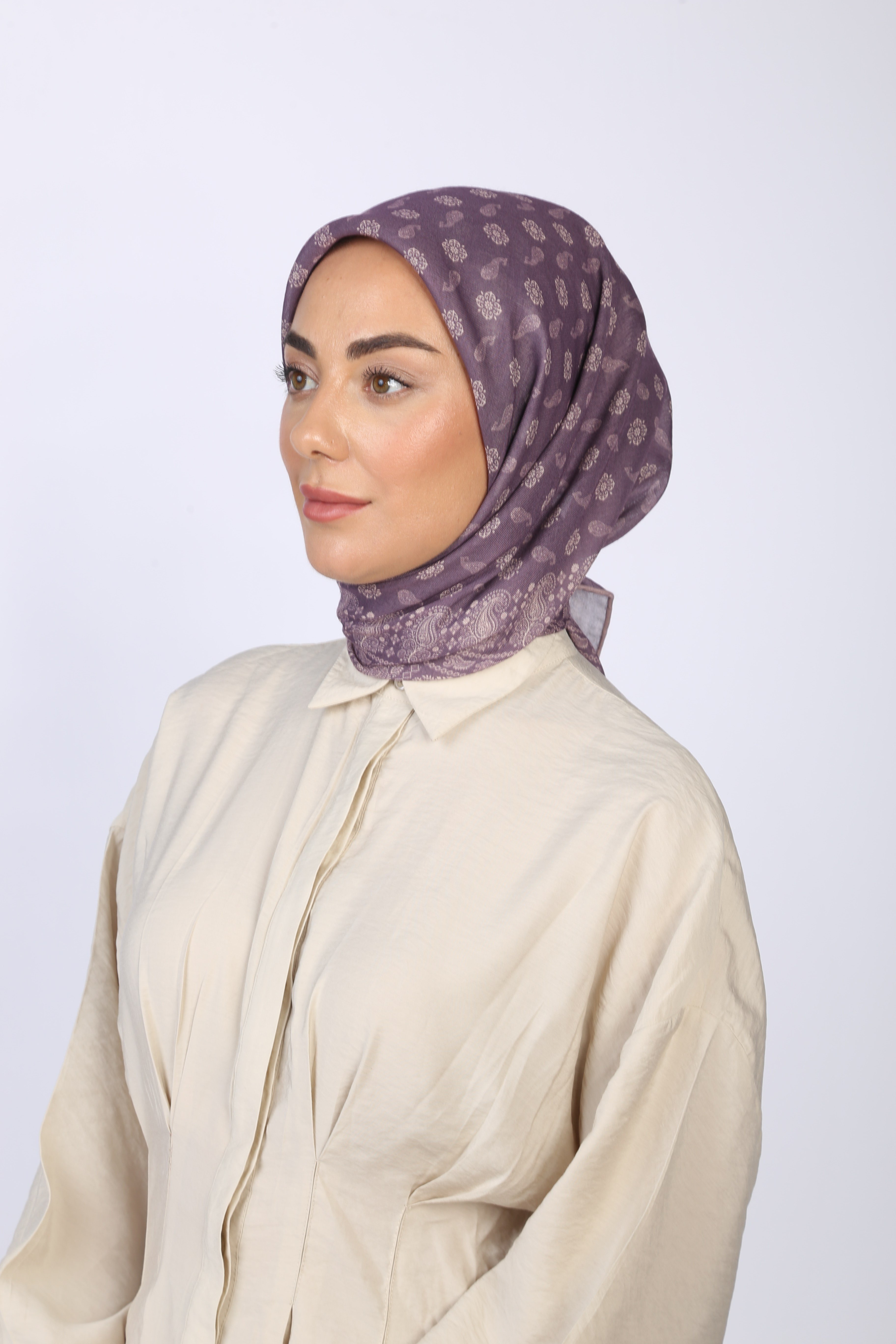 Locella Soft Pamuk Eşarp Mor