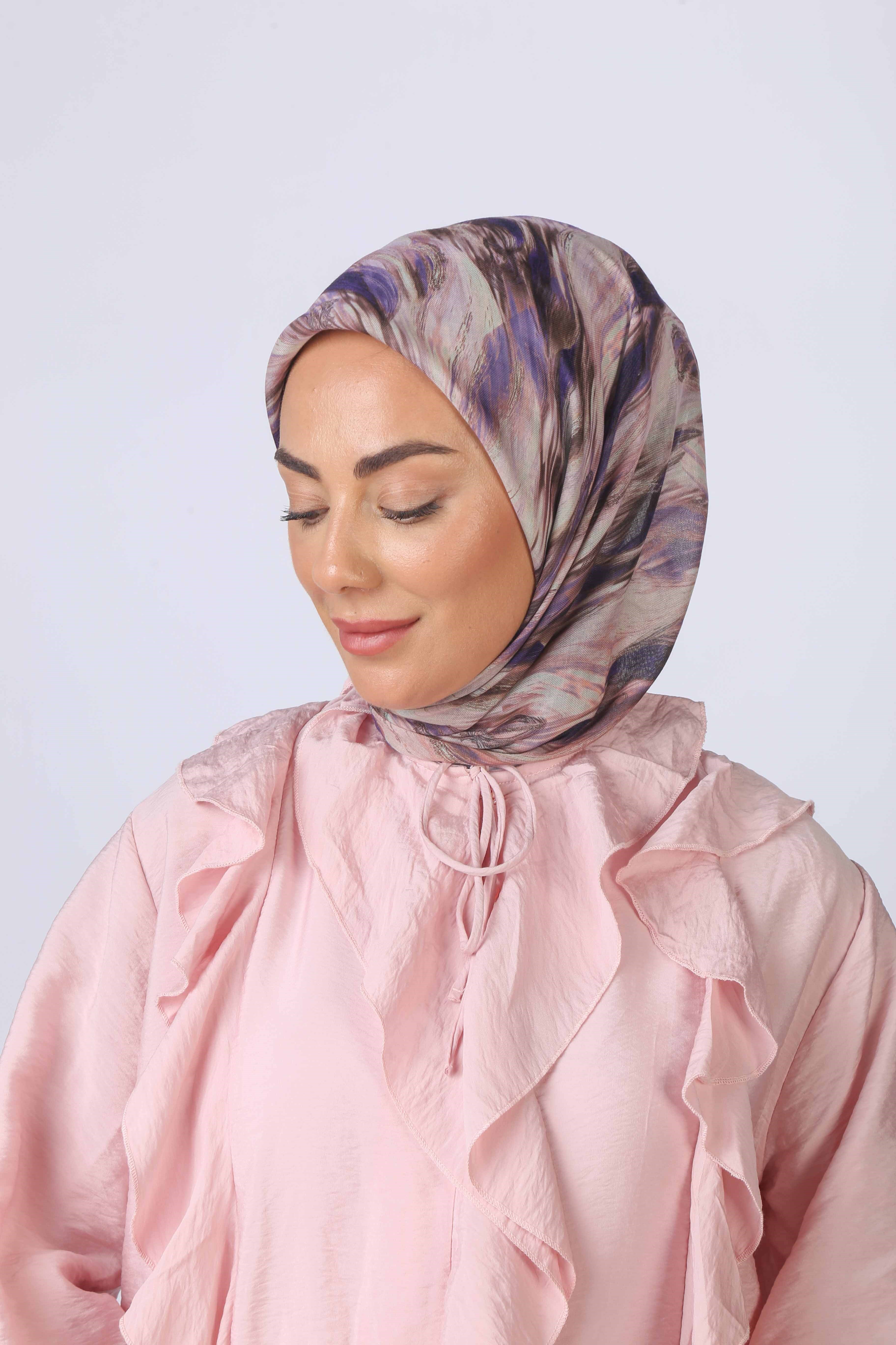 Locella Soft Pamuk Eşarp Mor