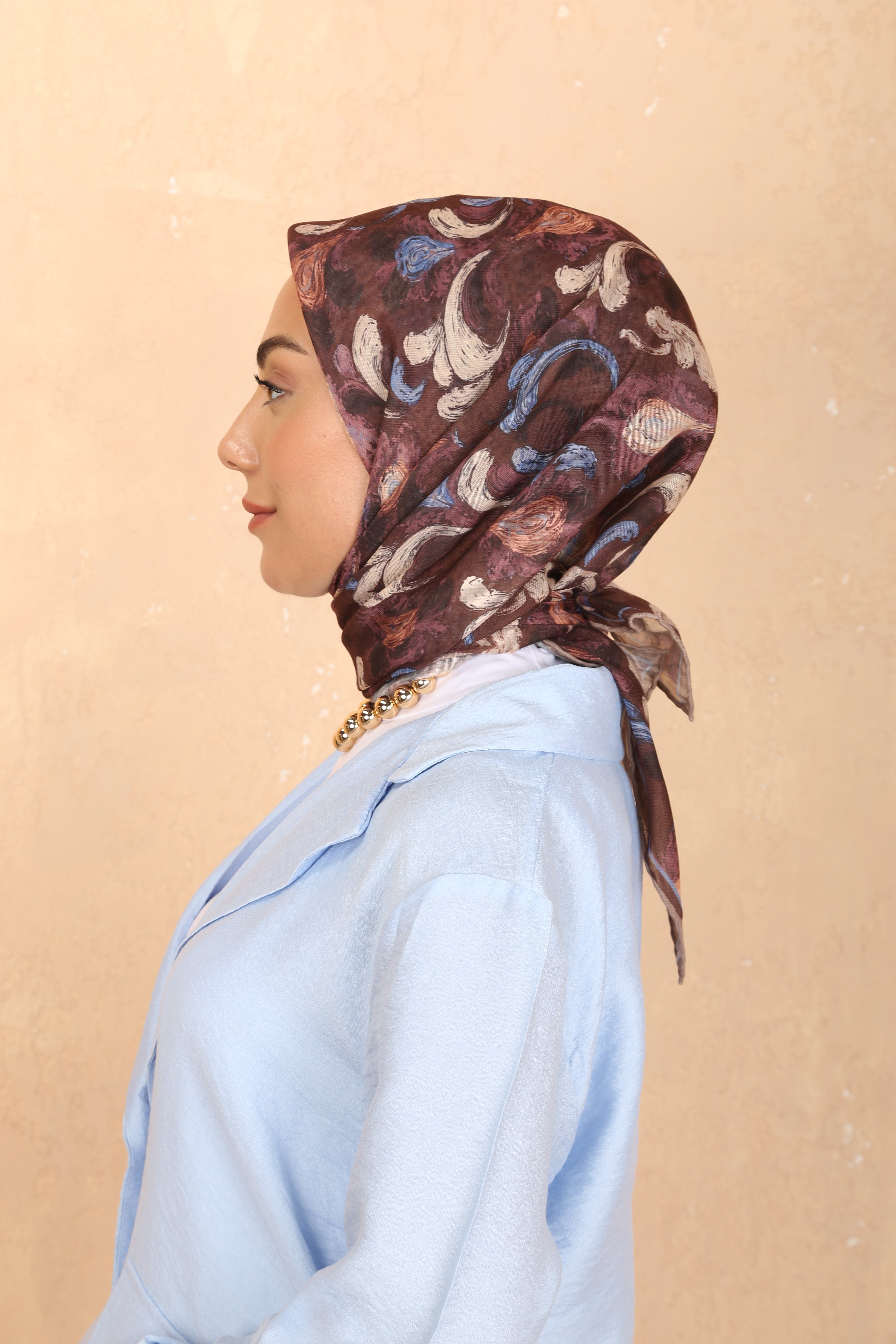 Locella Soft Pamuk Eşarp Mürdüm