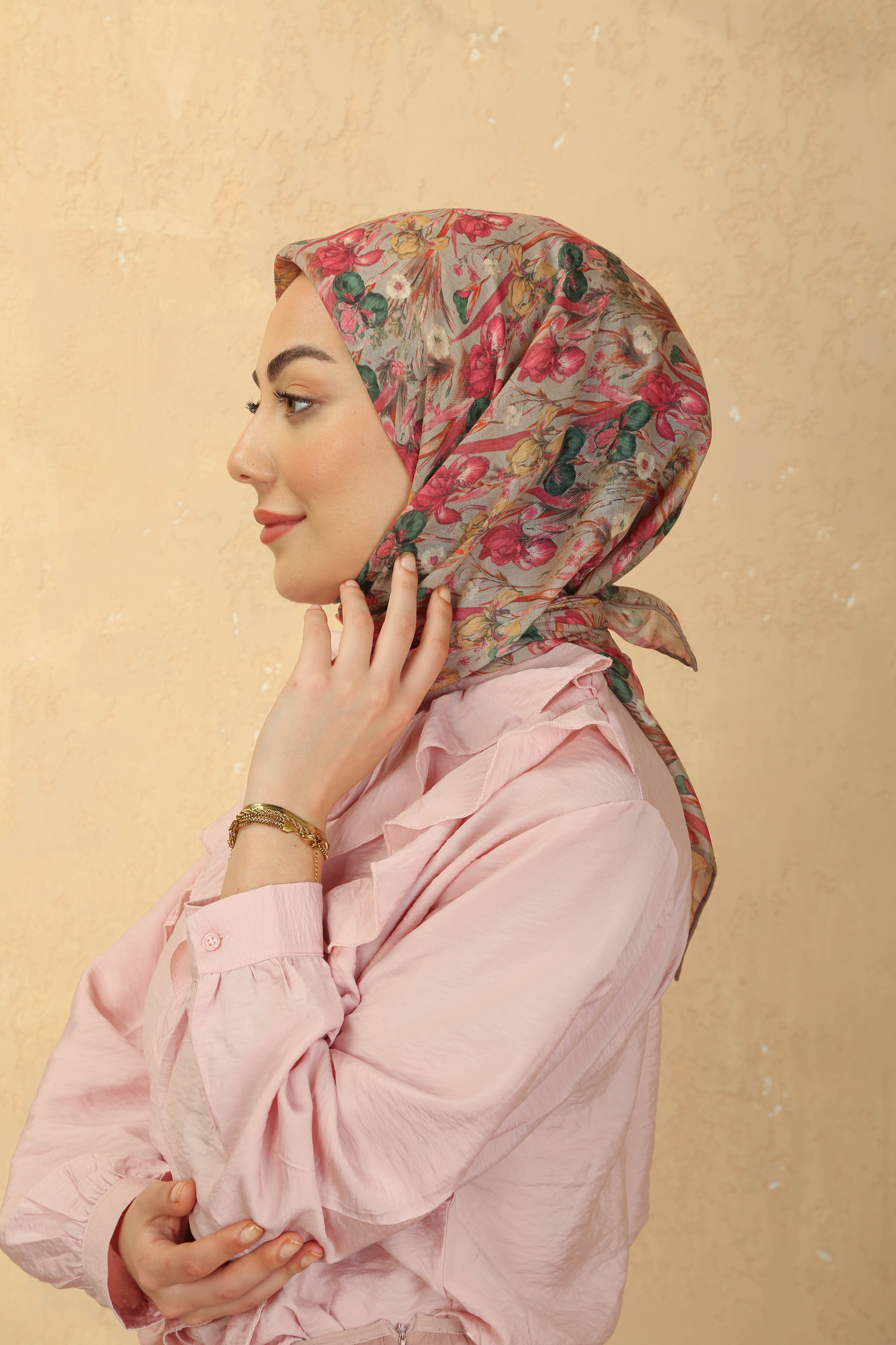 Locella Soft Pamuk Eşarp Pembe