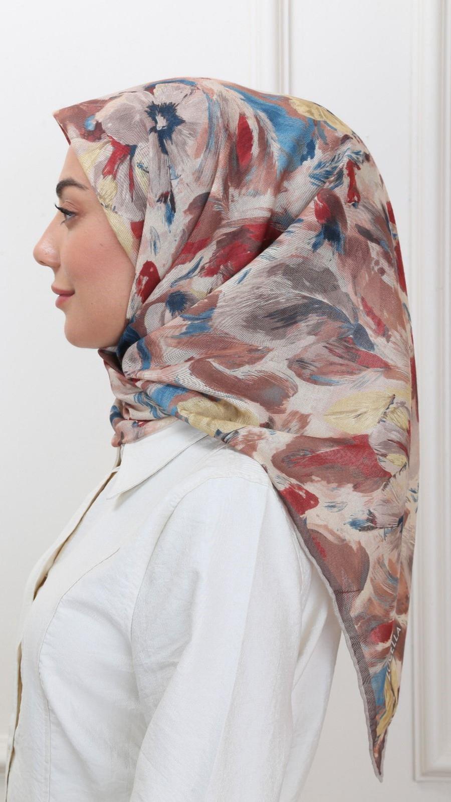 Locella Soft Pamuk Eşarp Çikolata Kahve-6