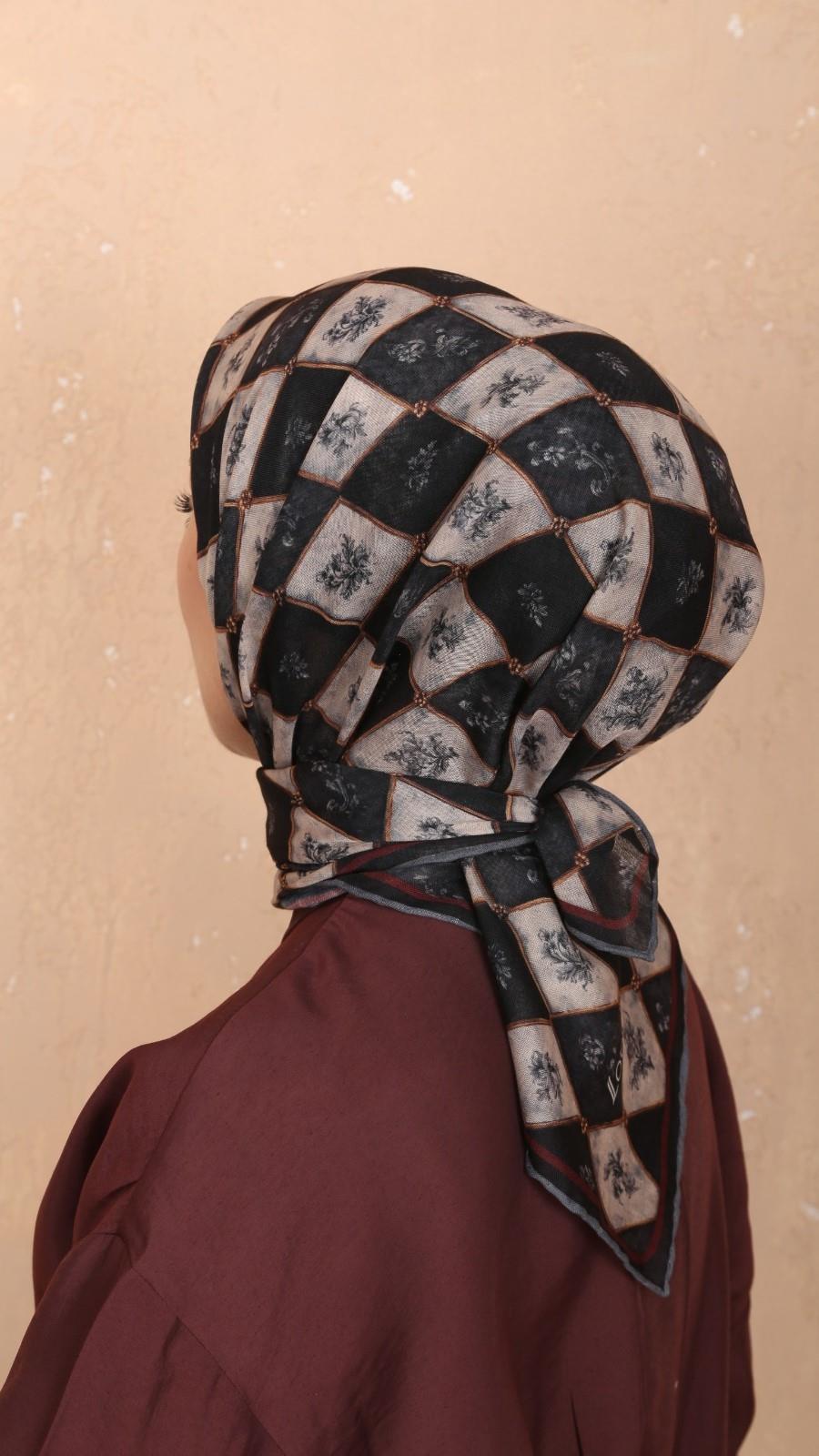 Locella Soft Pamuk Eşarp Siyah