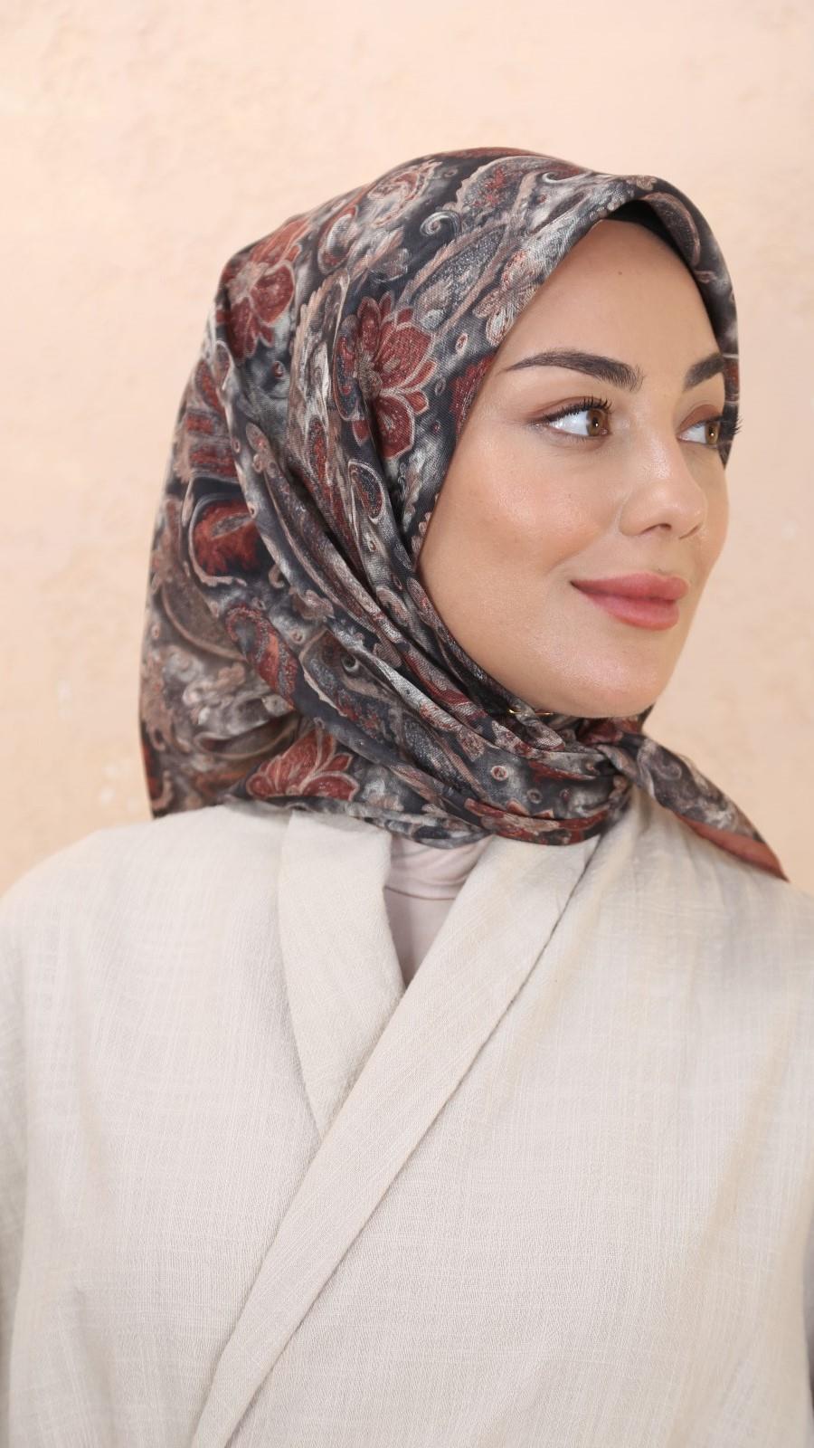 Locella Soft Pamuk Eşarp Kiremit-9