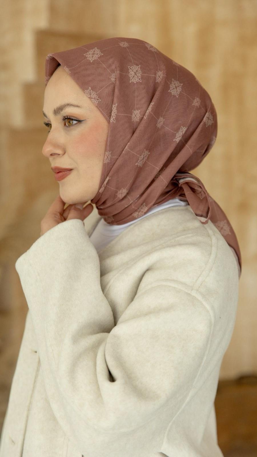 Locella Soft Pamuk Eşarp Pembe-11