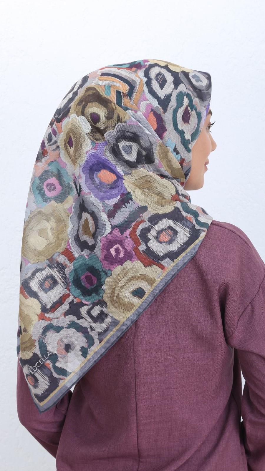 Locella Soft Pamuk Eşarp Gri-1