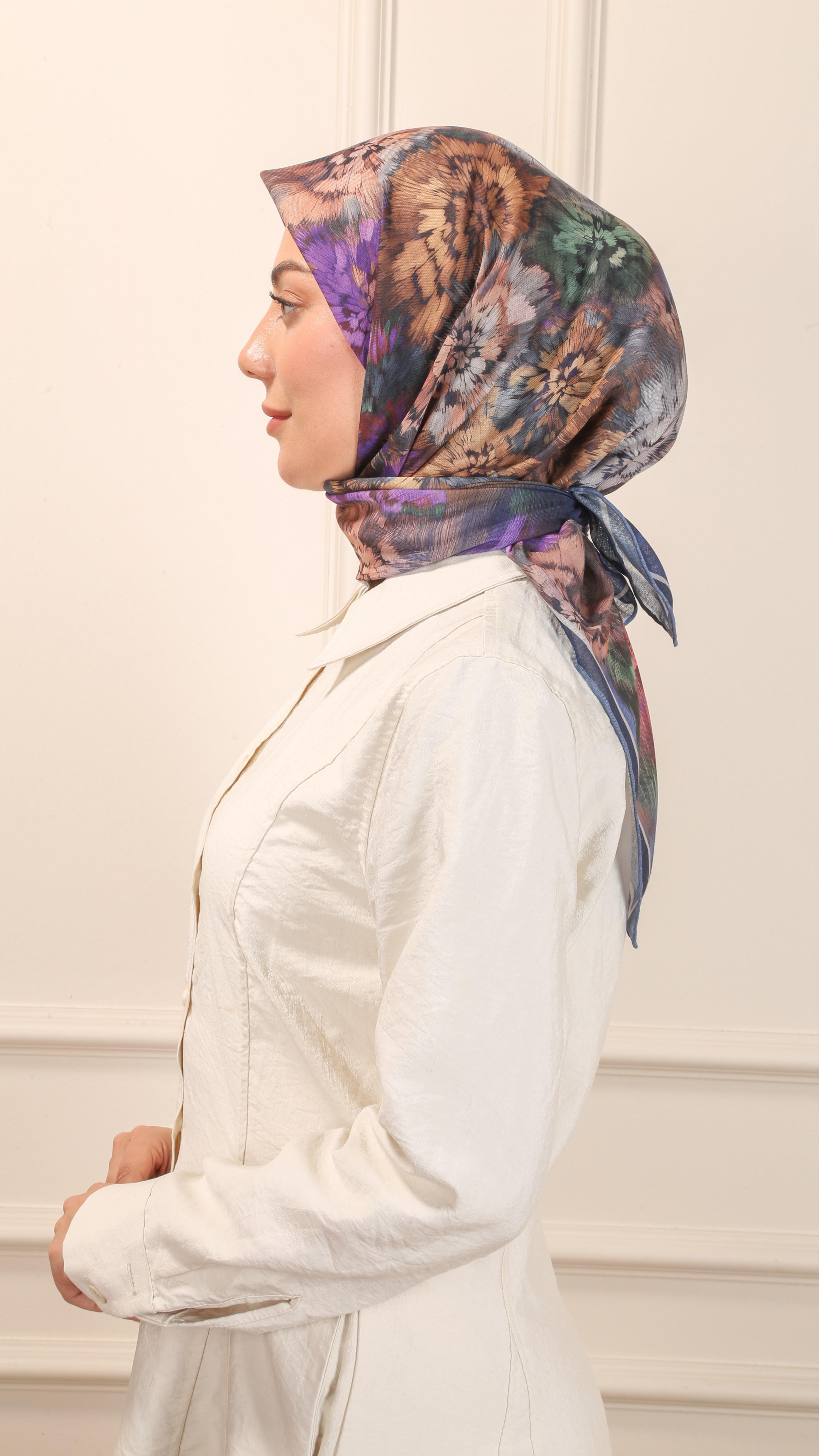 Locella Soft Pamuk Eşarp Lacivert-7