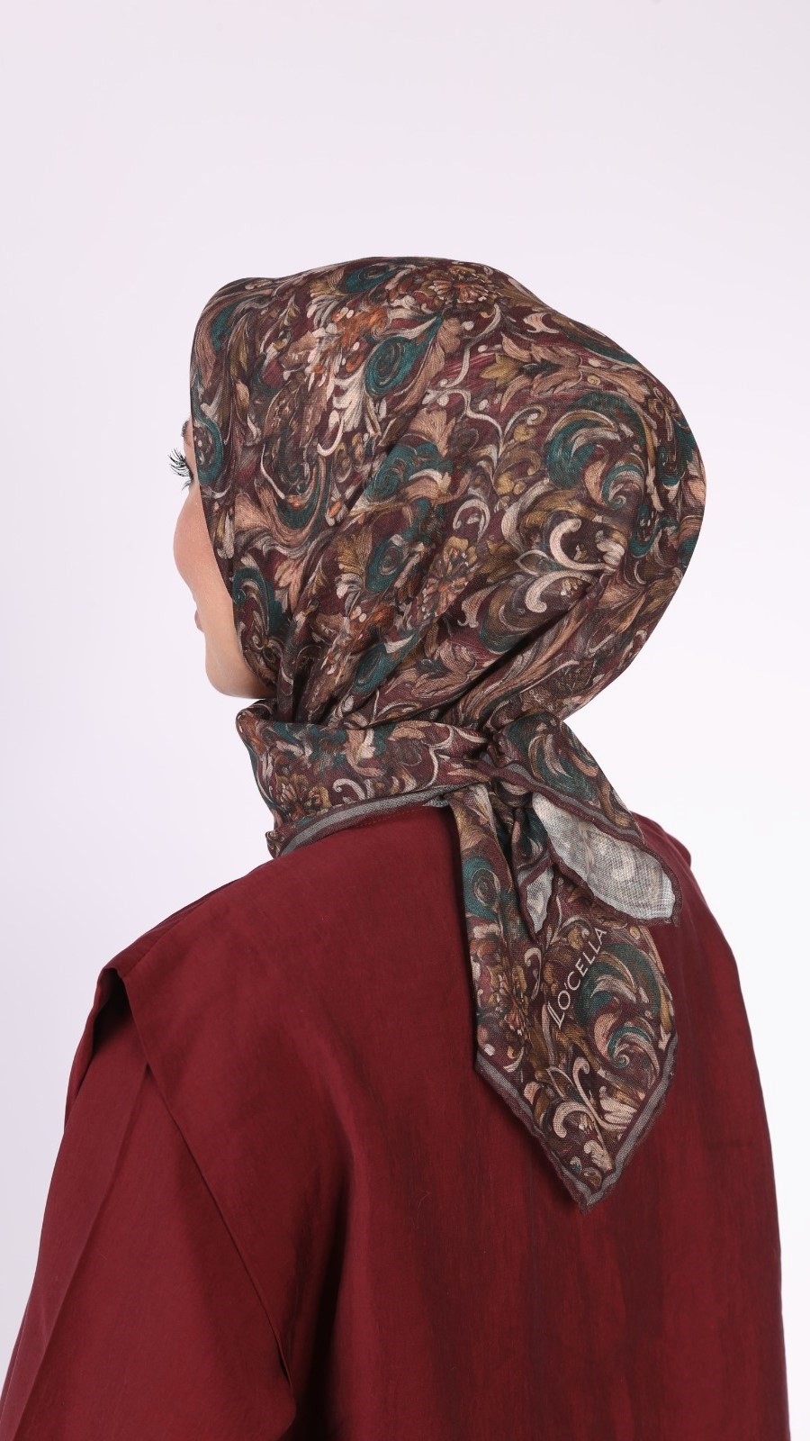 Locella Soft Pamuk Eşarp Bordo
