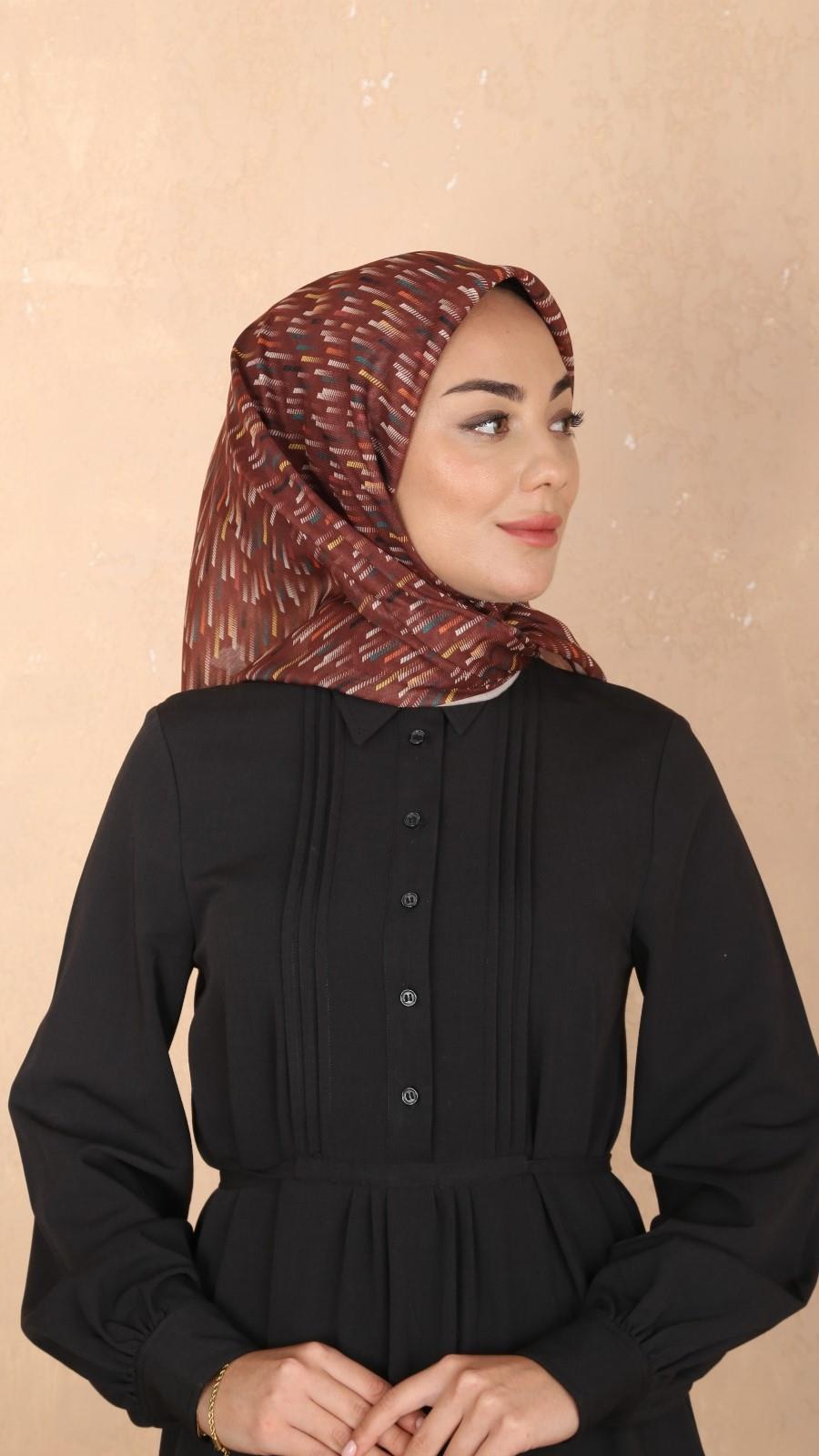 Locella Soft Pamuk Eşarp Kiremit-9