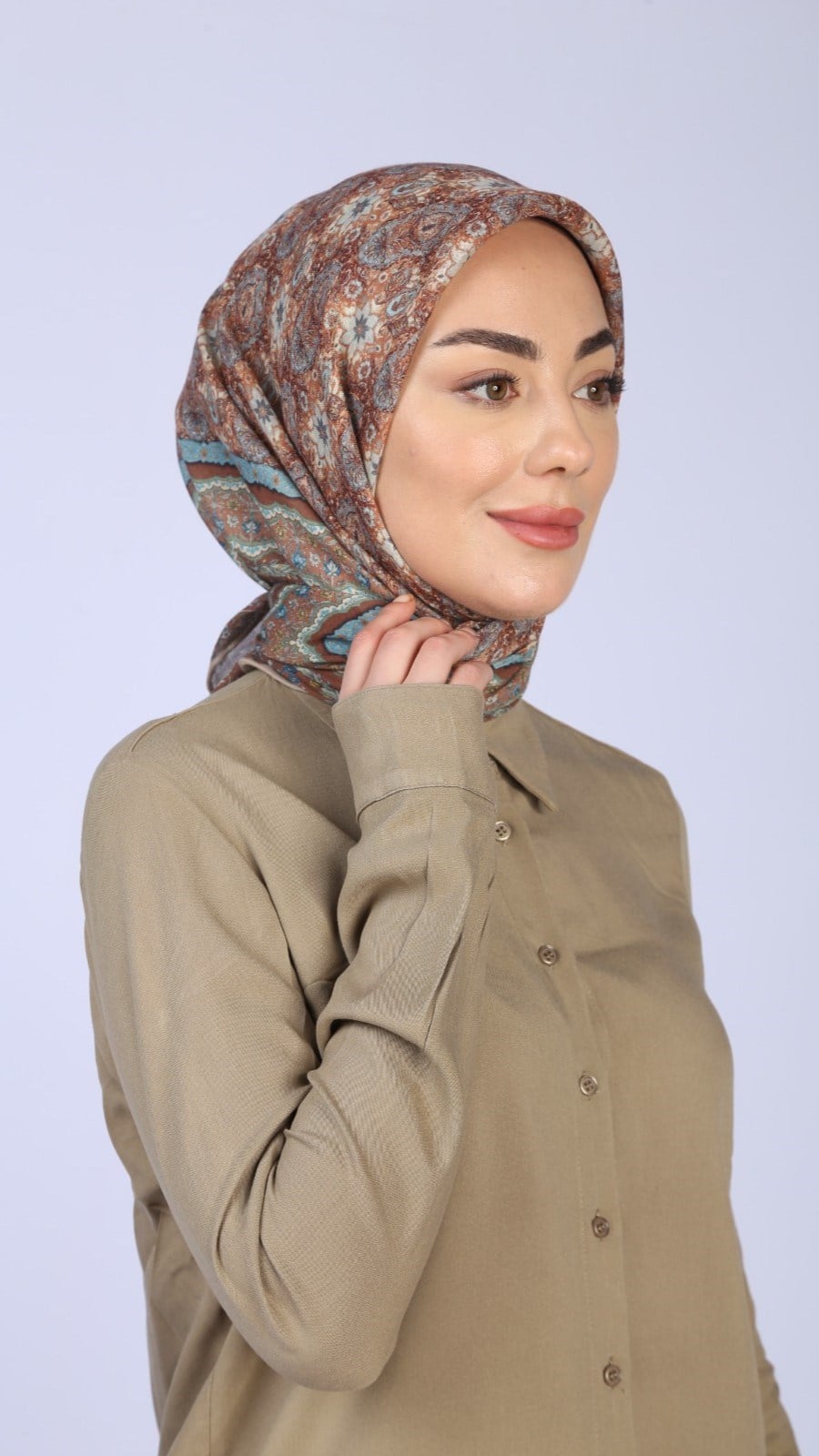 Locella Soft Pamuk Eşarp Taba
