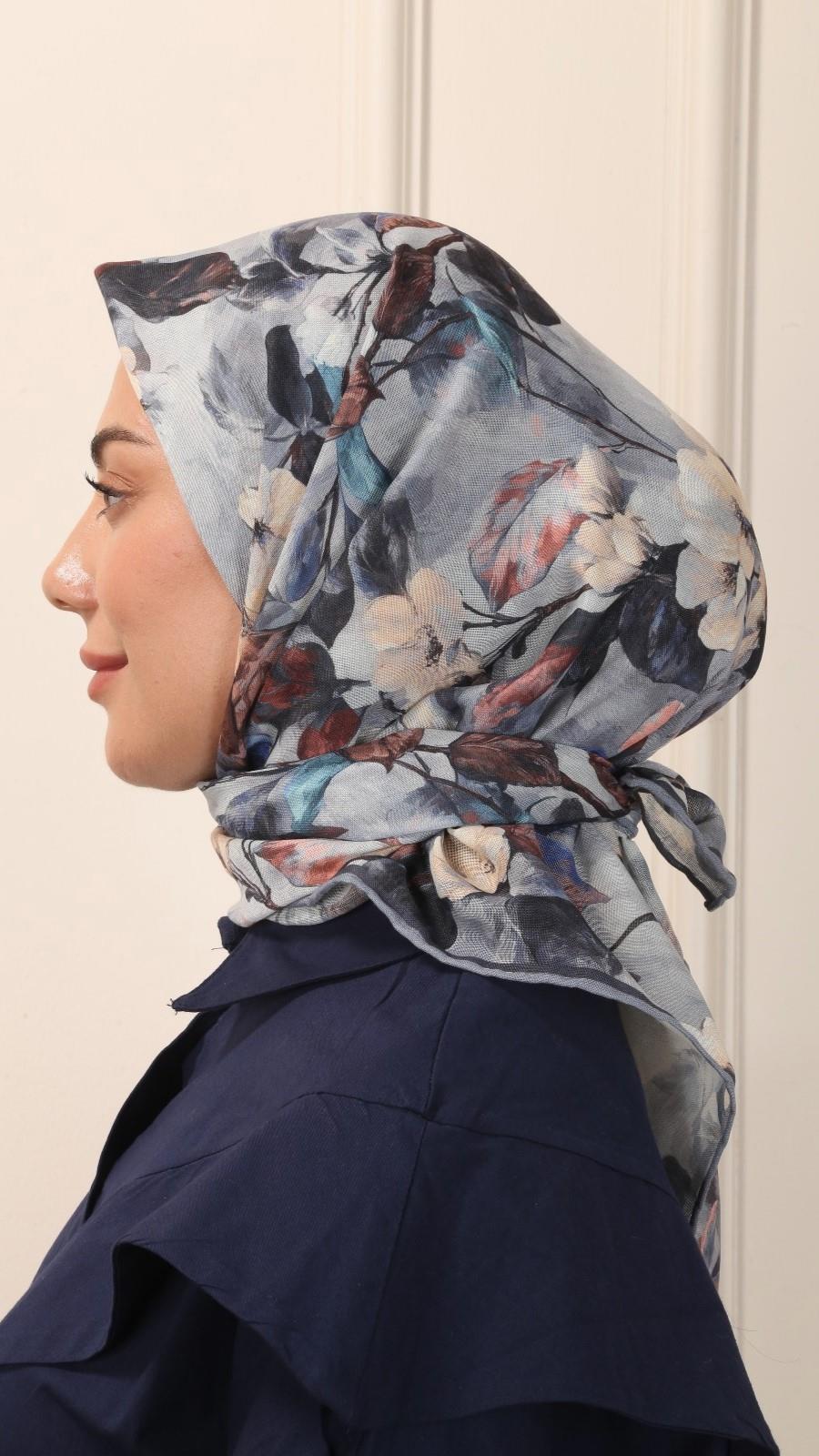 Locella Soft Pamuk Eşarp Gri-4