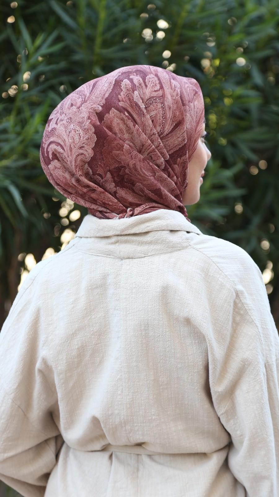 Locella Soft Pamuk Eşarp Kiremit-9