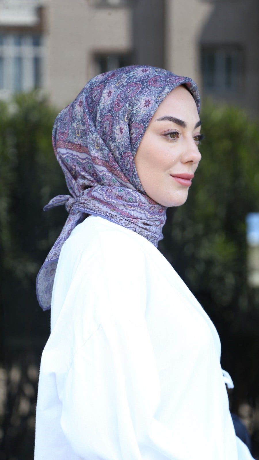 Locella Soft Pamuk Eşarp Lila