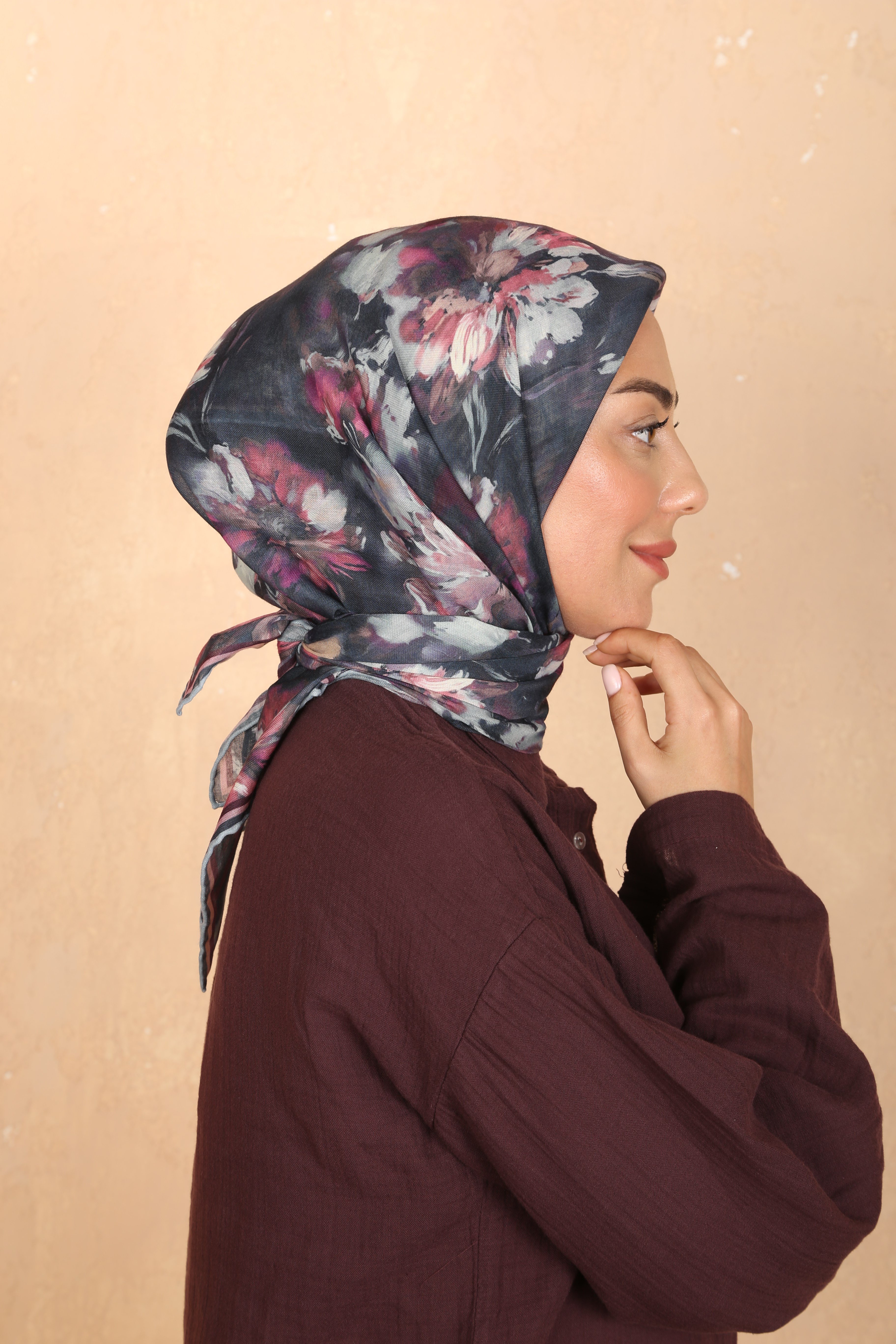 Locella Soft Pamuk Eşarp-Petrol Mavisi
