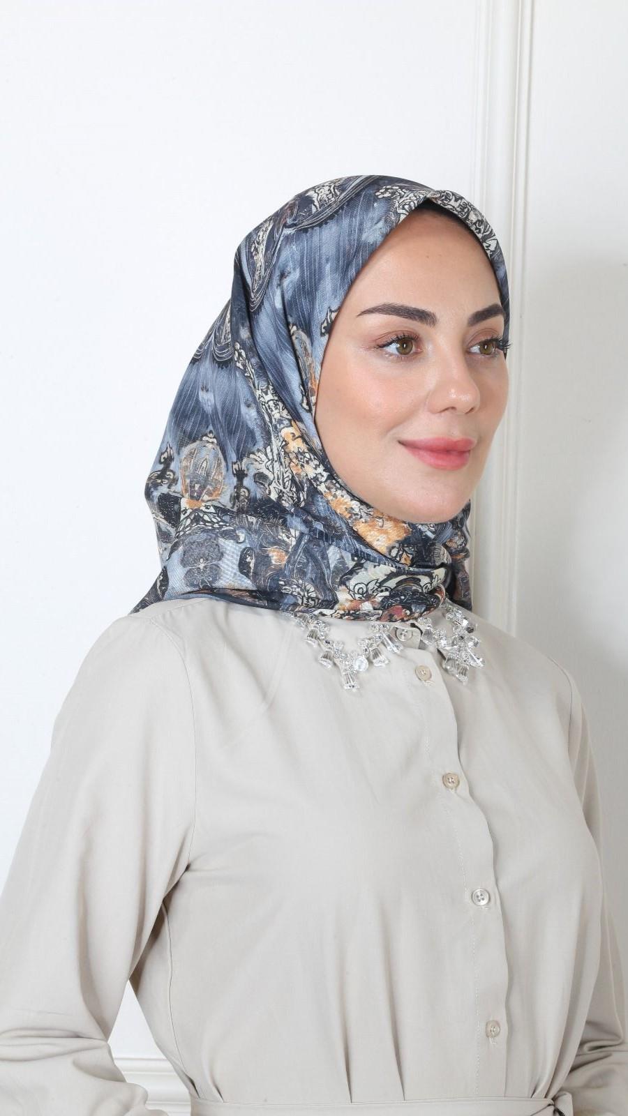 Locella Soft Pamuk Eşarp Gri-6