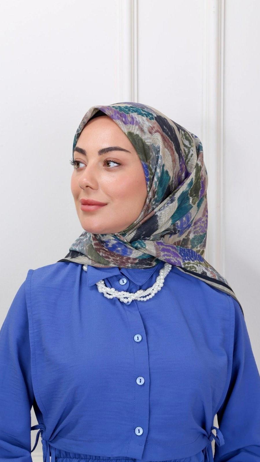 Locella Soft Pamuk Eşarp Bej-4
