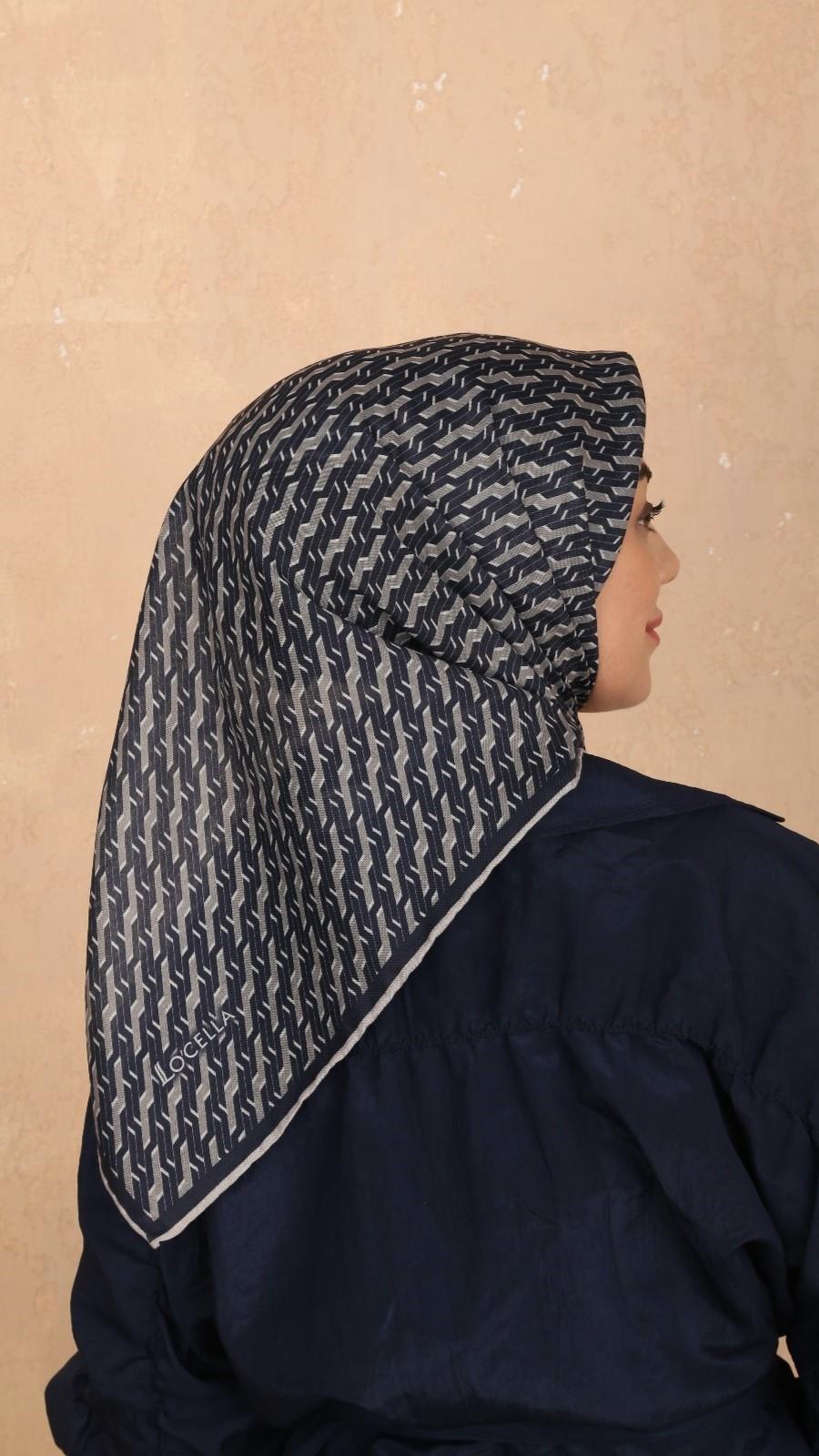 Locella Soft Pamuk Eşarp Lacivert-7