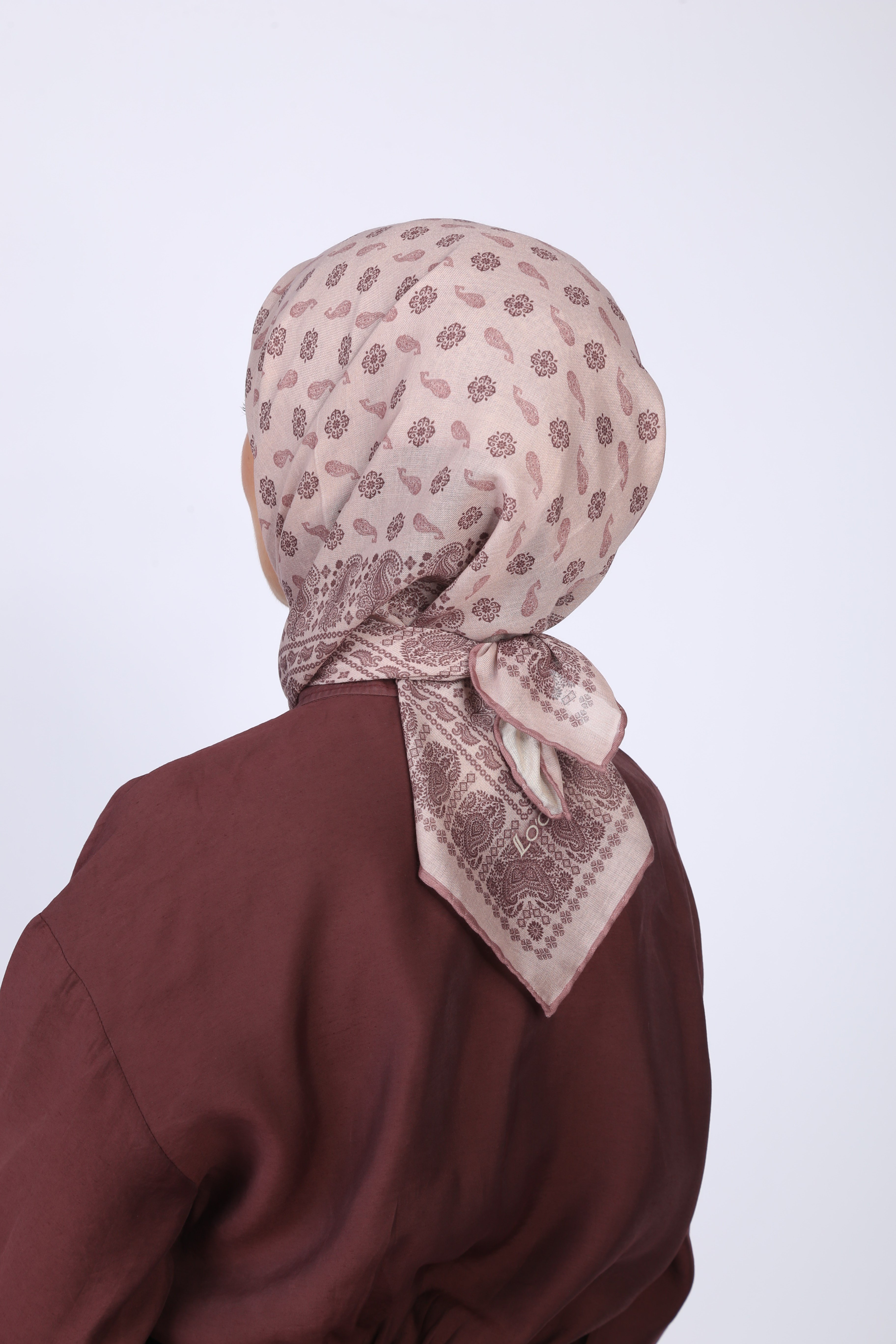 Locella Soft Pamuk Eşarp Pudra