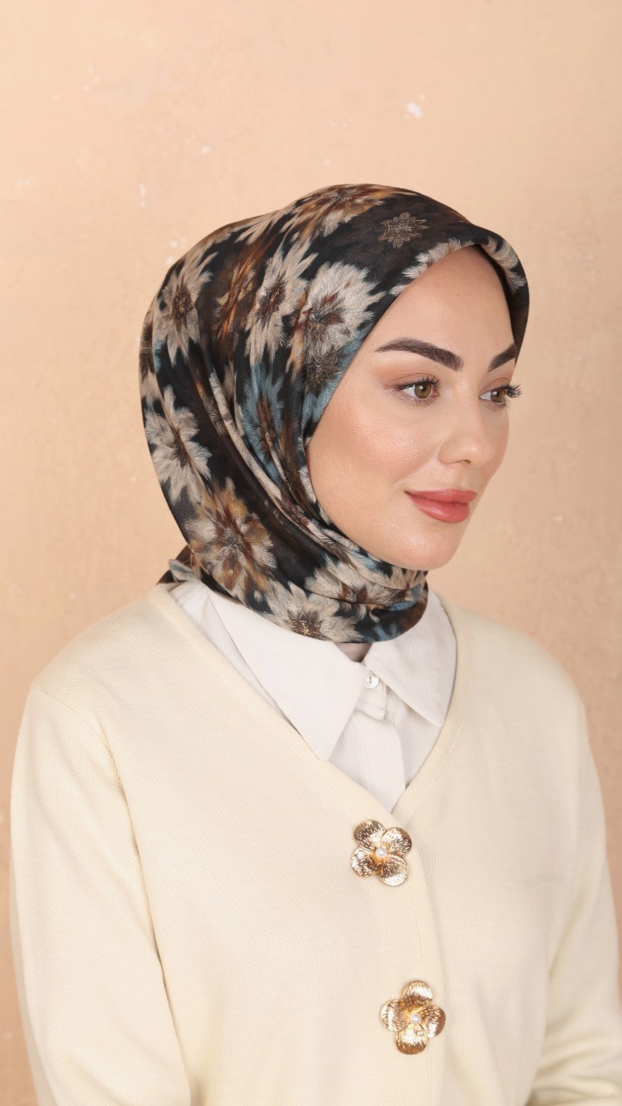 Locella Soft Pamuk Eşarp Siyah