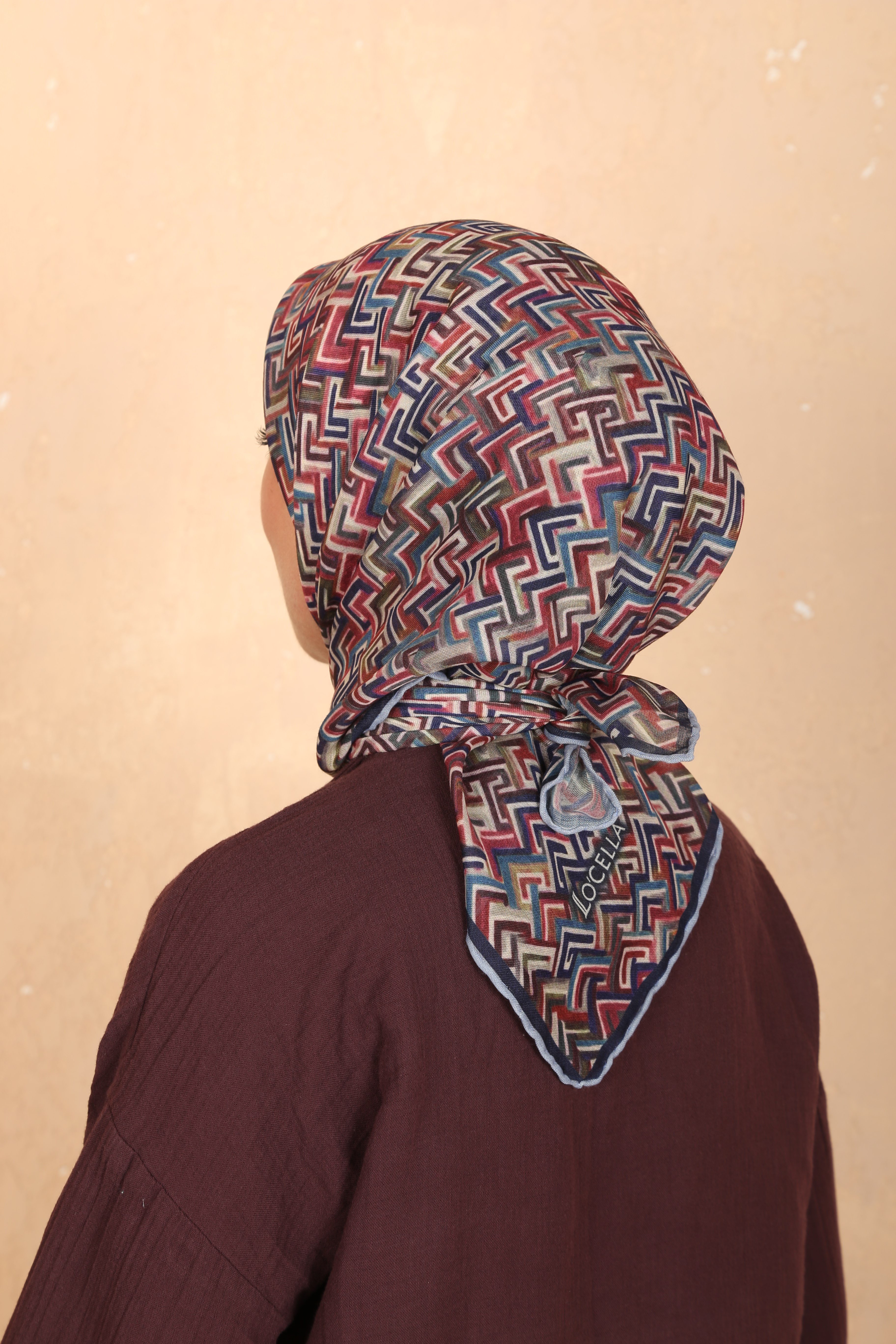 Locella Soft Pamuk Eşarp Lacivert