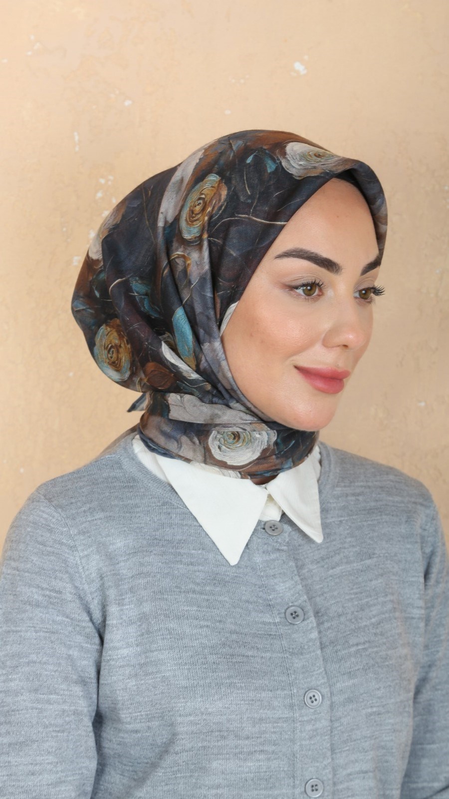 Locella Soft Pamuk Eşarp Gri