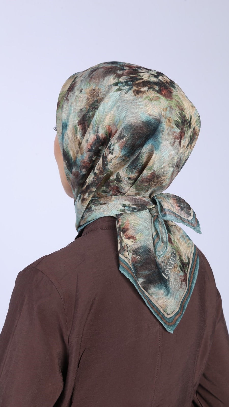 Locella Soft Pamuk Eşarp Petrol