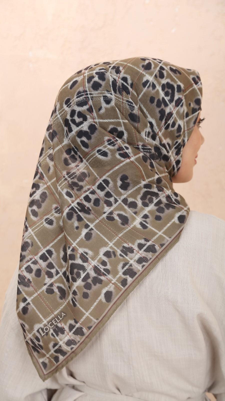 Locella Soft Pamuk Eşarp Zeytin Yeşili-7