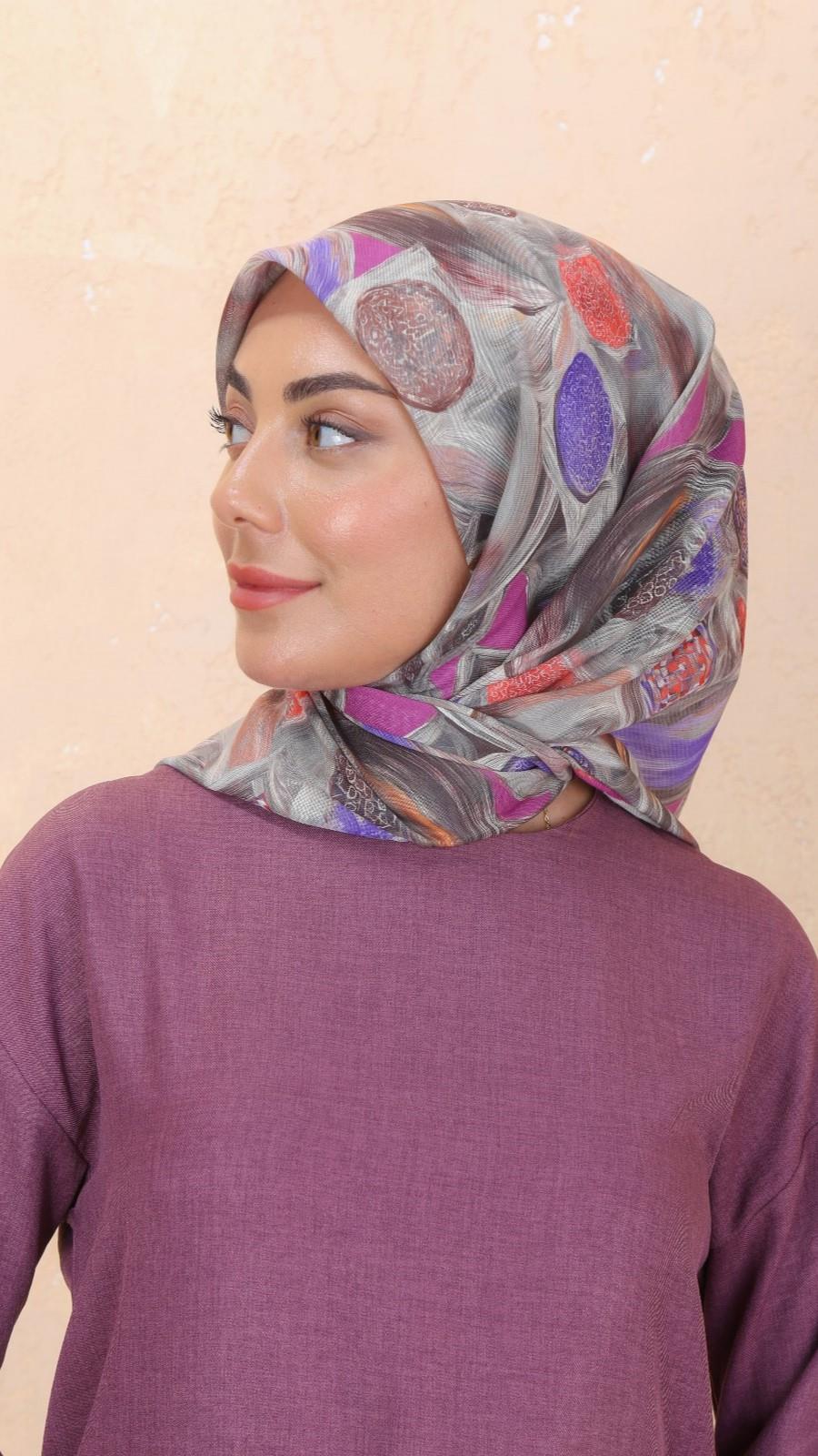 Locella Soft Pamuk Eşarp Fuşya-5