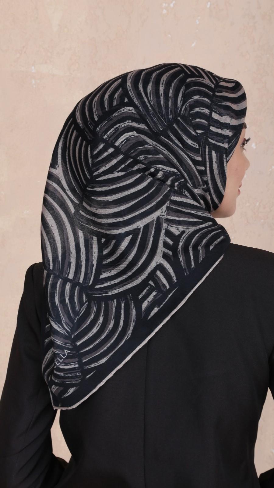 Locella Soft Pamuk Eşarp Siyah-13