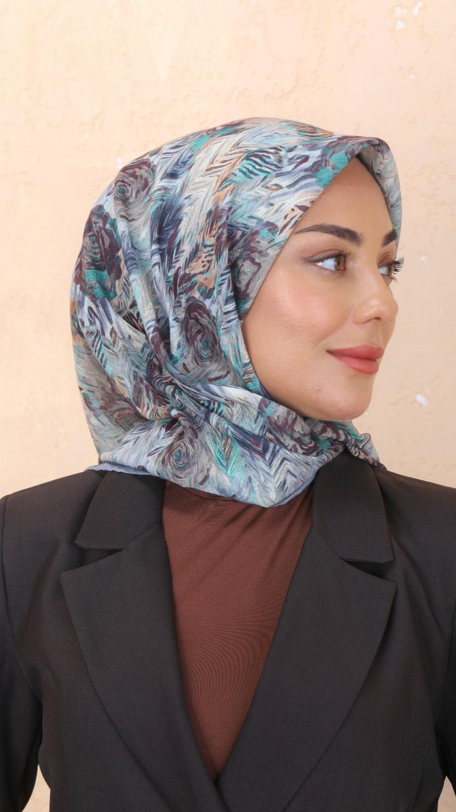 Locella Soft Pamuk Eşarp Gri-11