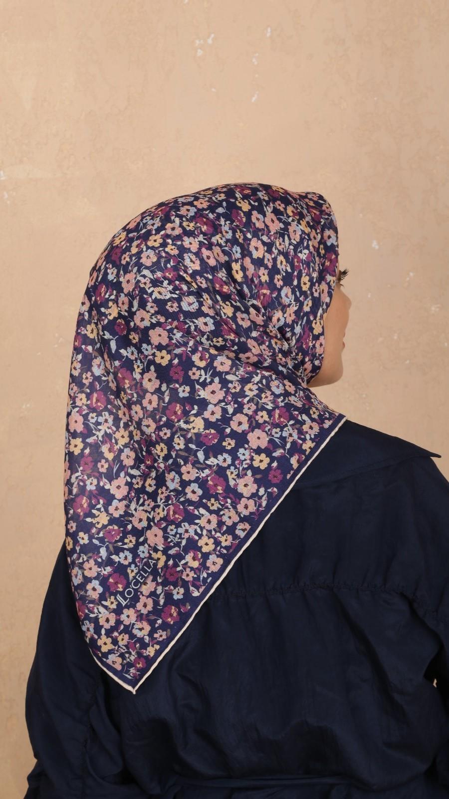 Locella Soft Pamuk Eşarp Morcivert-24