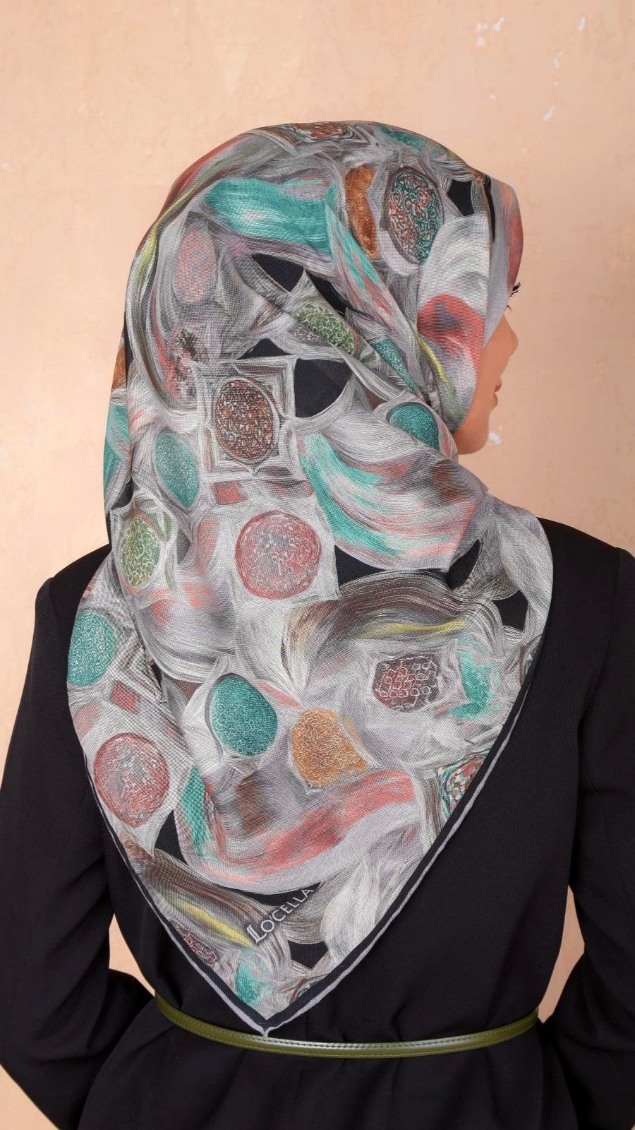 Locella Soft Pamuk Eşarp Siyah-10