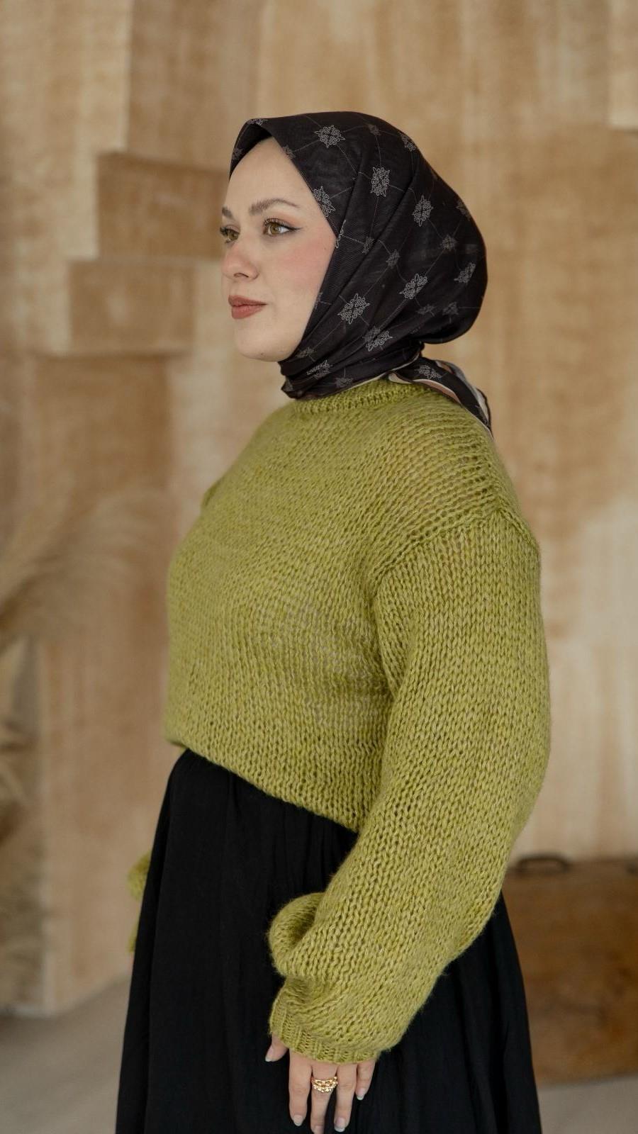 Locella Soft Pamuk Eşarp Acı Kahve-12