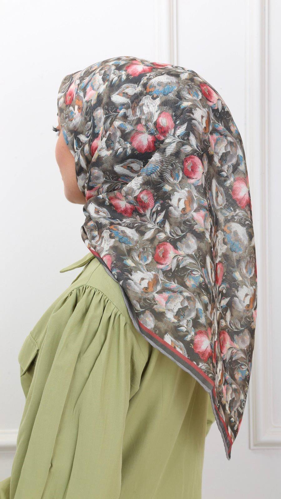 Locella Soft Pamuk Eşarp Haki Yeşili-5