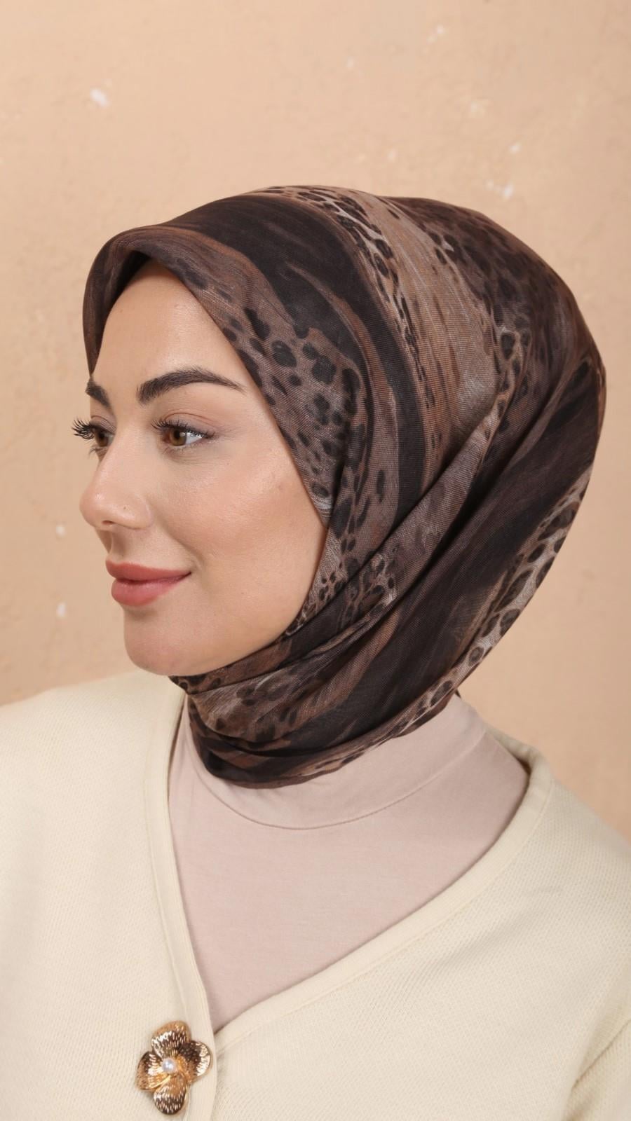Locella Soft Pamuk Eşarp Kahve