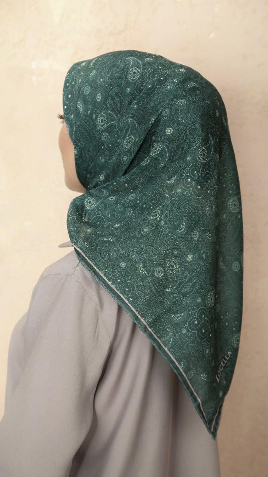 Locella Soft Pamuk Eşarp Zümrüt Yeşili-27