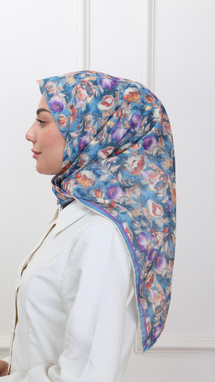 Locella Soft Pamuk Eşarp Turkuaz-4