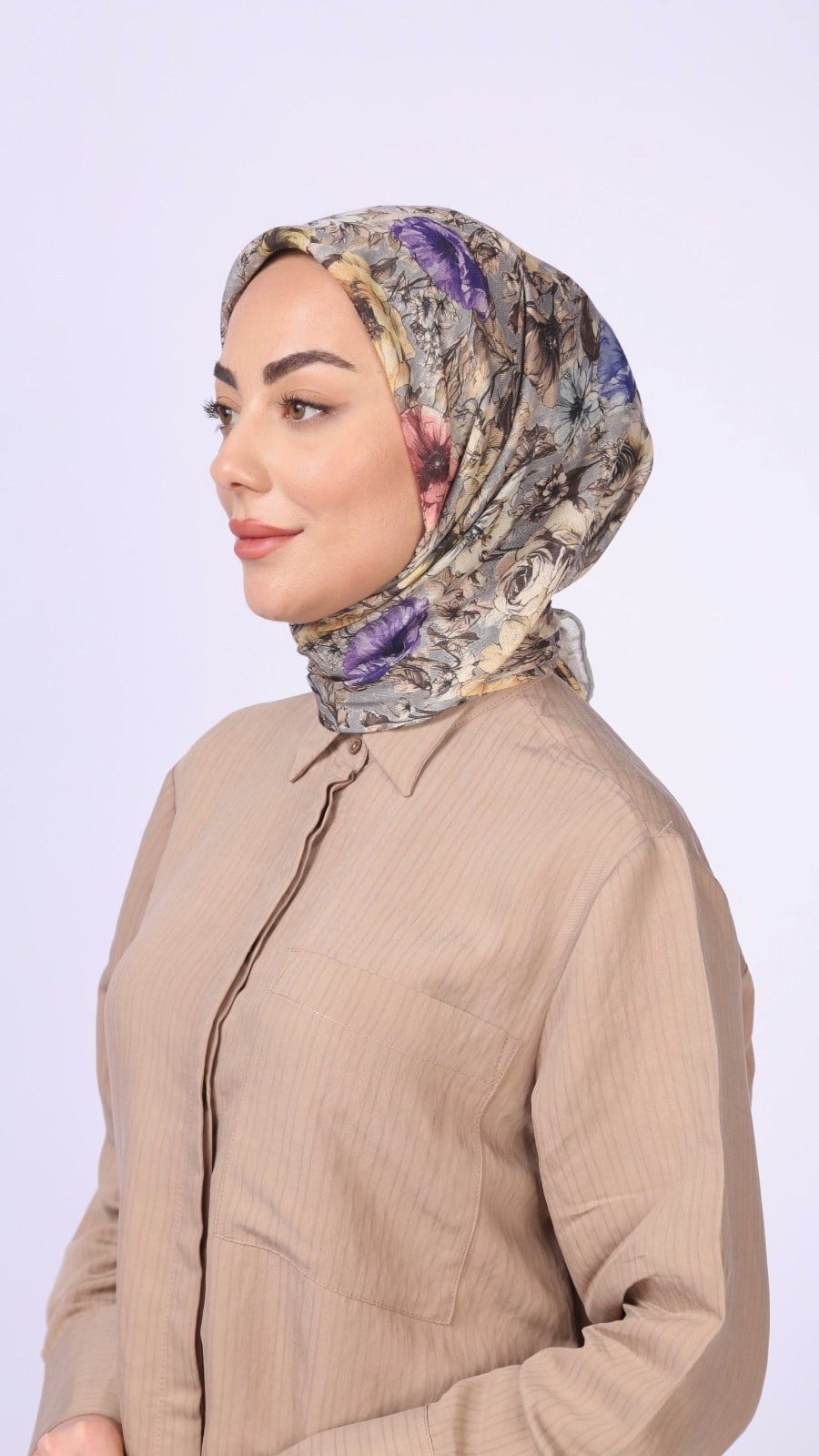 Locella Soft Pamuk Eşarp Gri