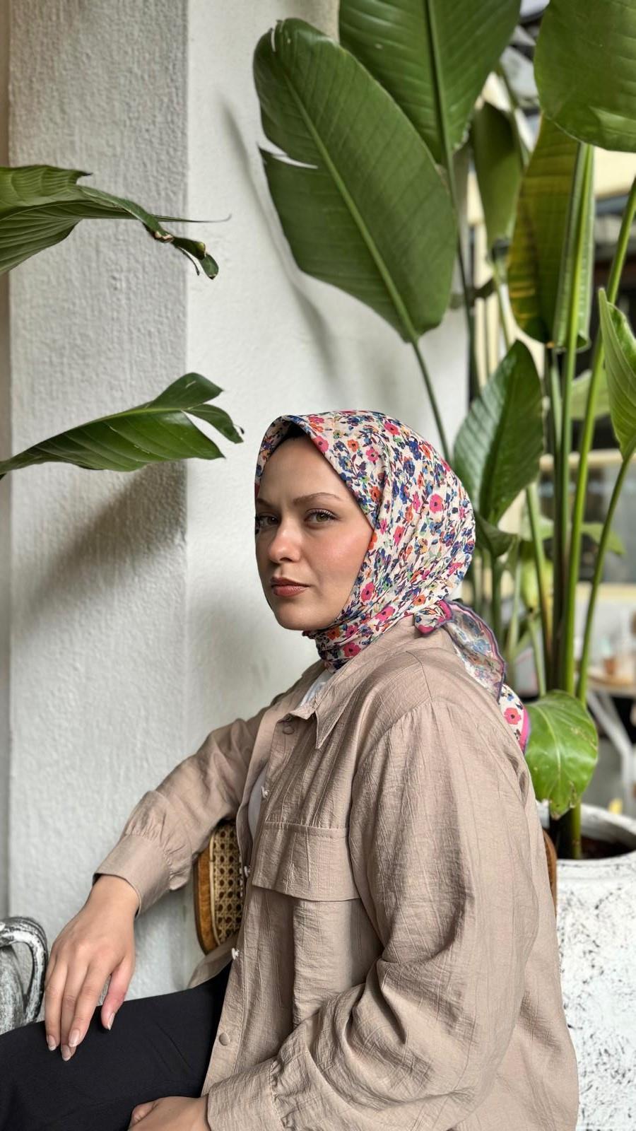 Locella Soft Pamuk Eşarp Fuşya-8