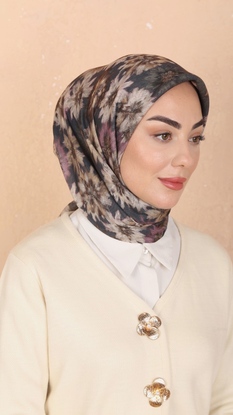 Locella Soft Pamuk Eşarp Gri