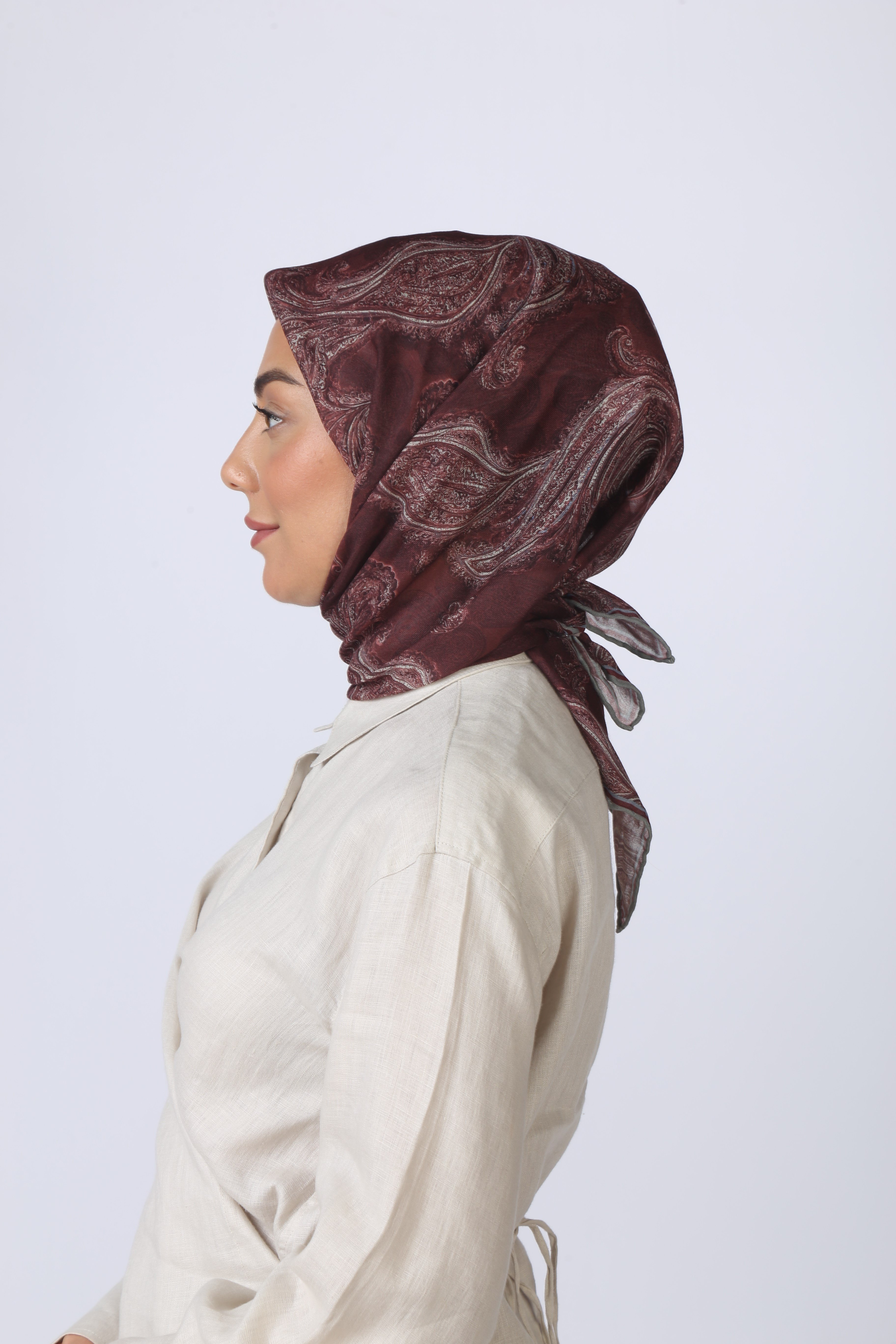 Locella Soft Pamuk Eşarp Bordo