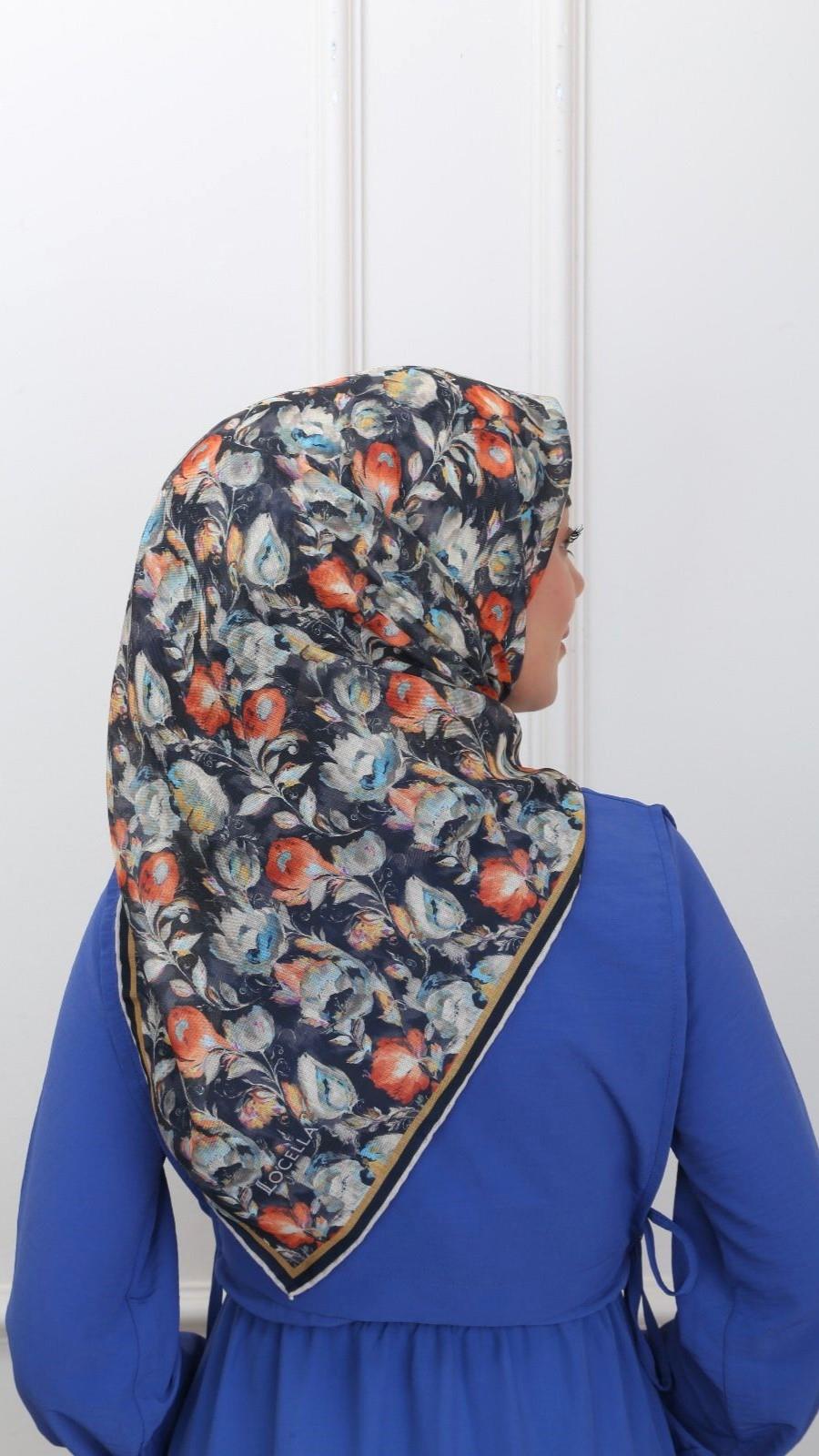 Locella Soft Pamuk Eşarp Siyah-8