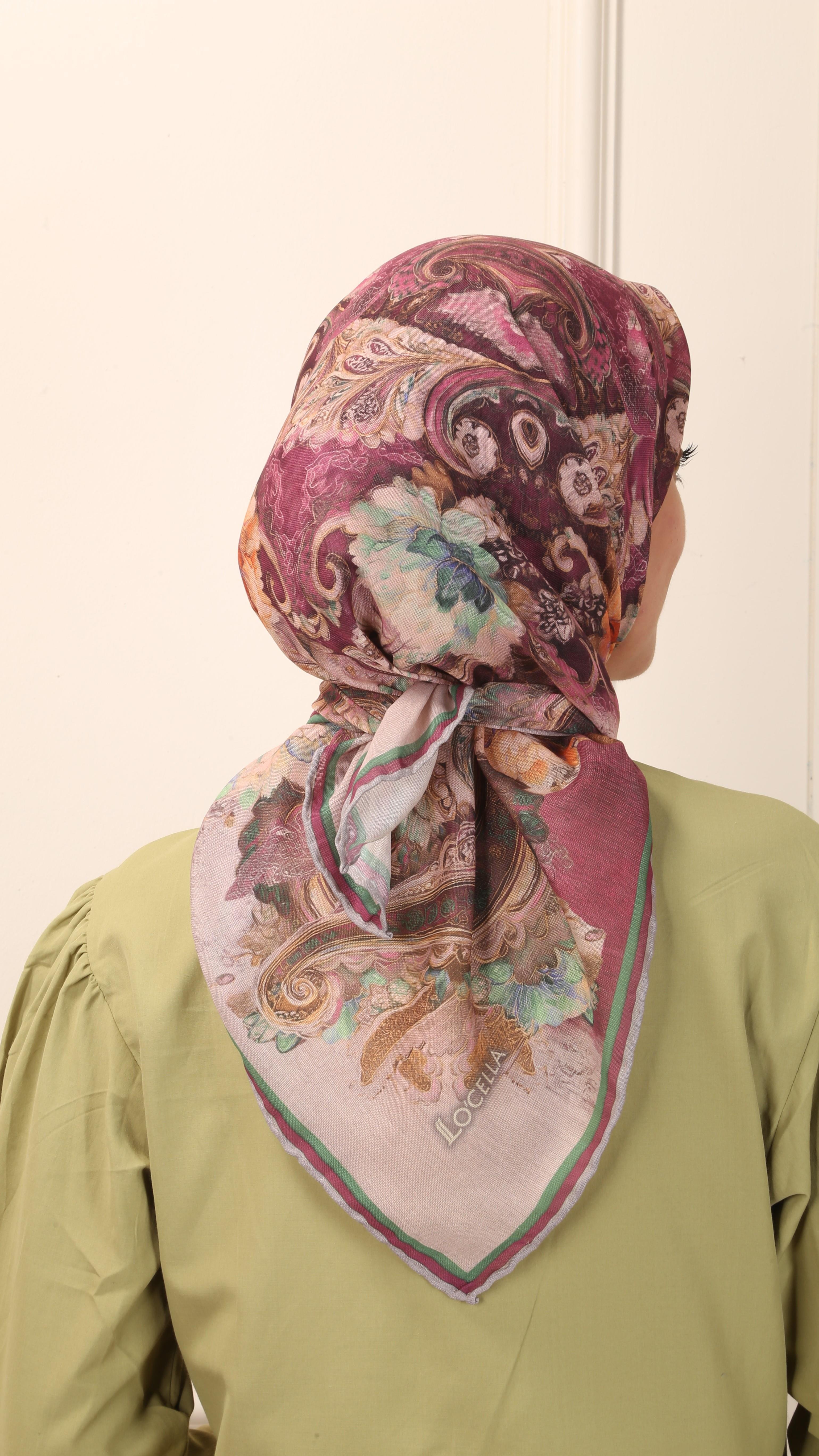 Locella Soft Pamuk Eşarp Pembe-1