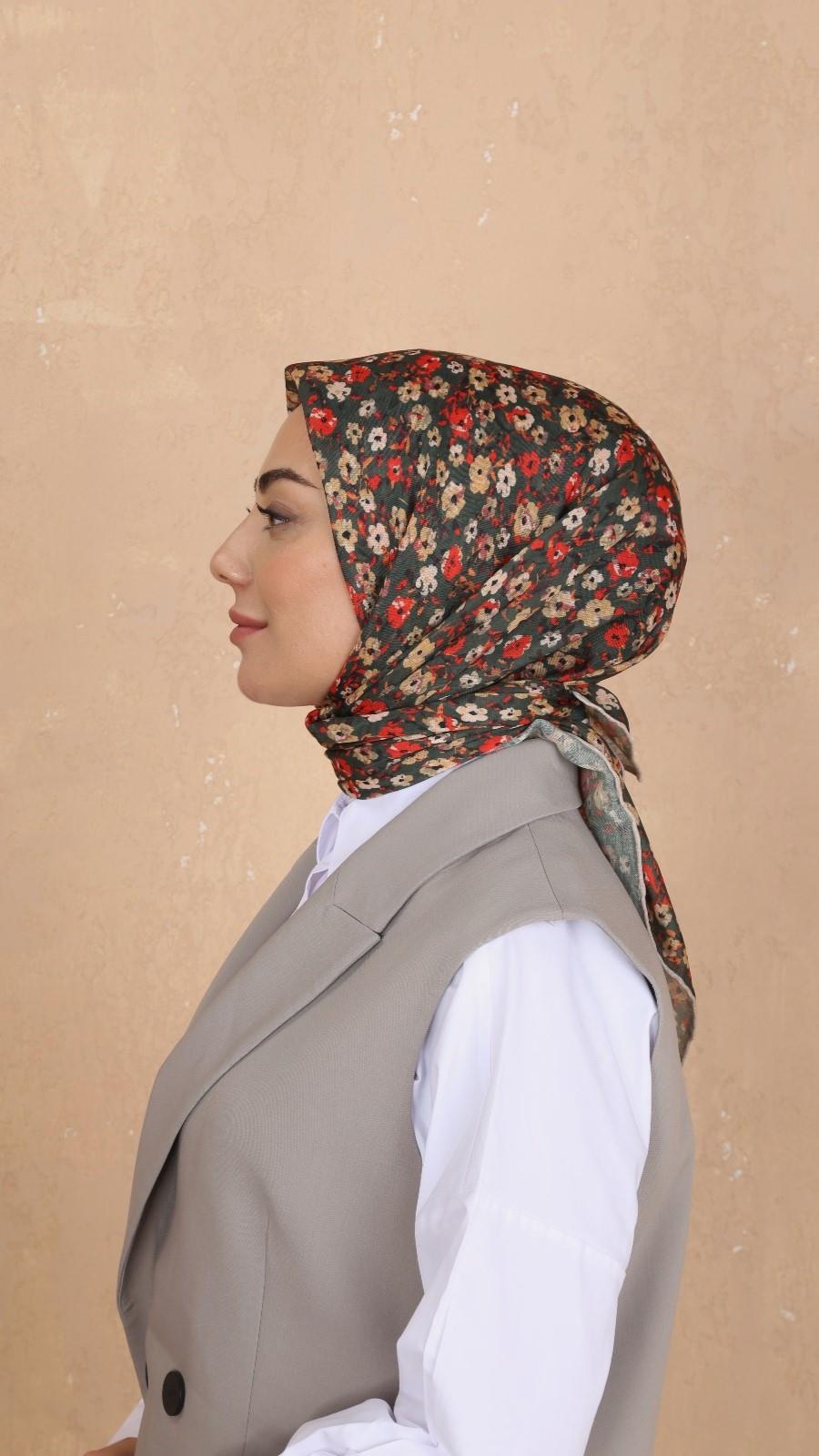 Locella Soft Pamuk Eşarp Matcha-29