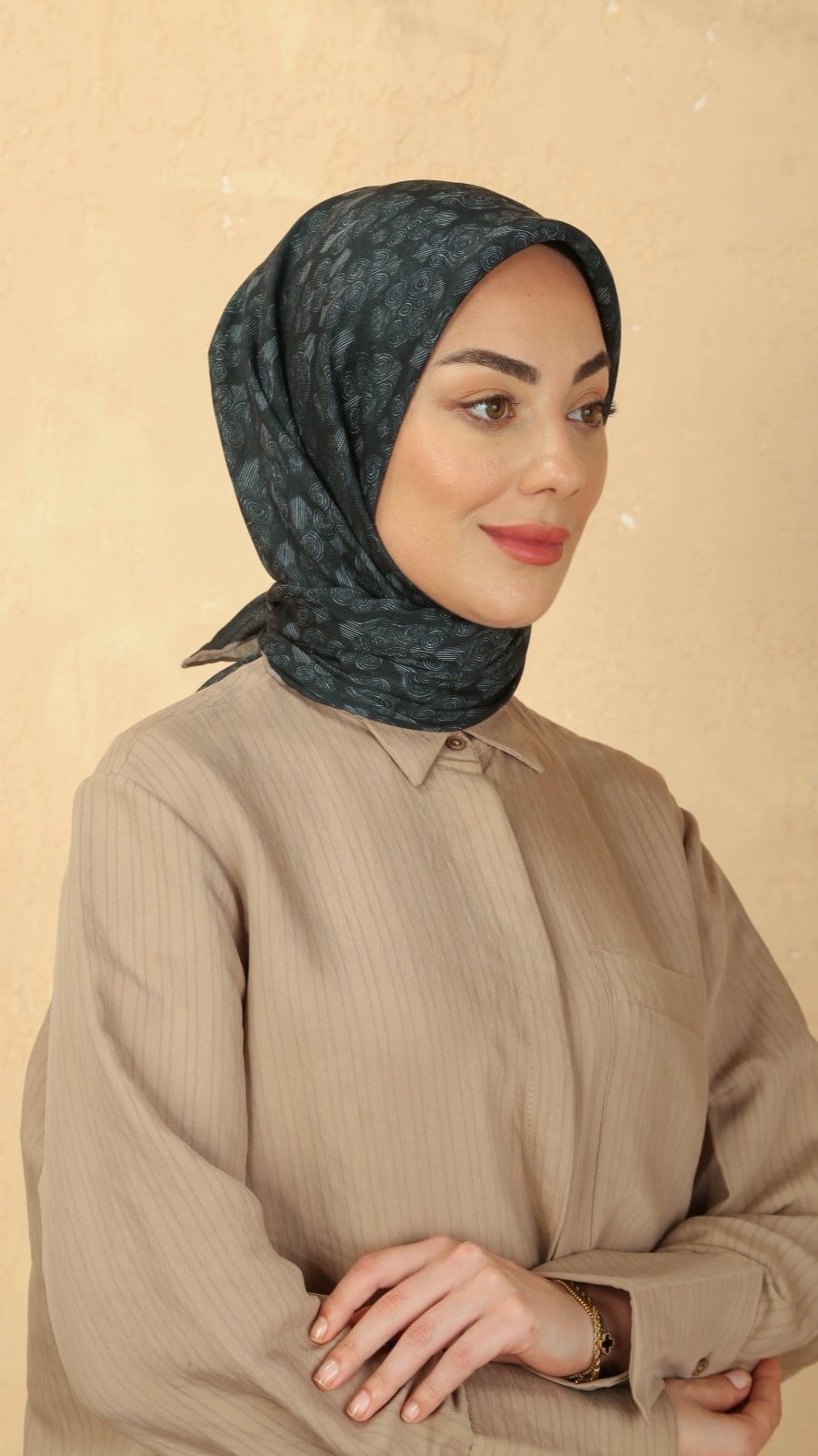 Locella Soft Pamuk Eşarp Siyah
