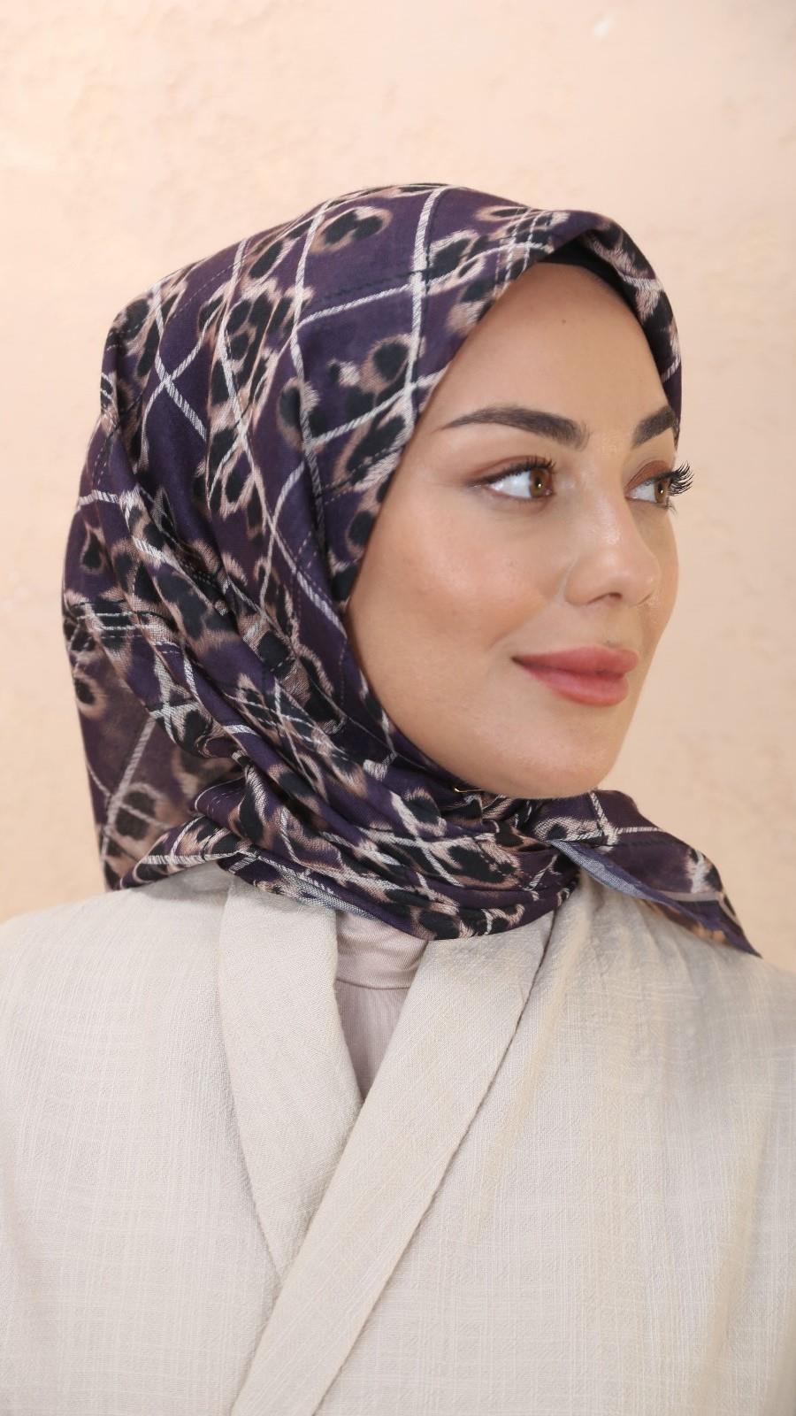 Locella Soft Pamuk Eşarp Mor-9