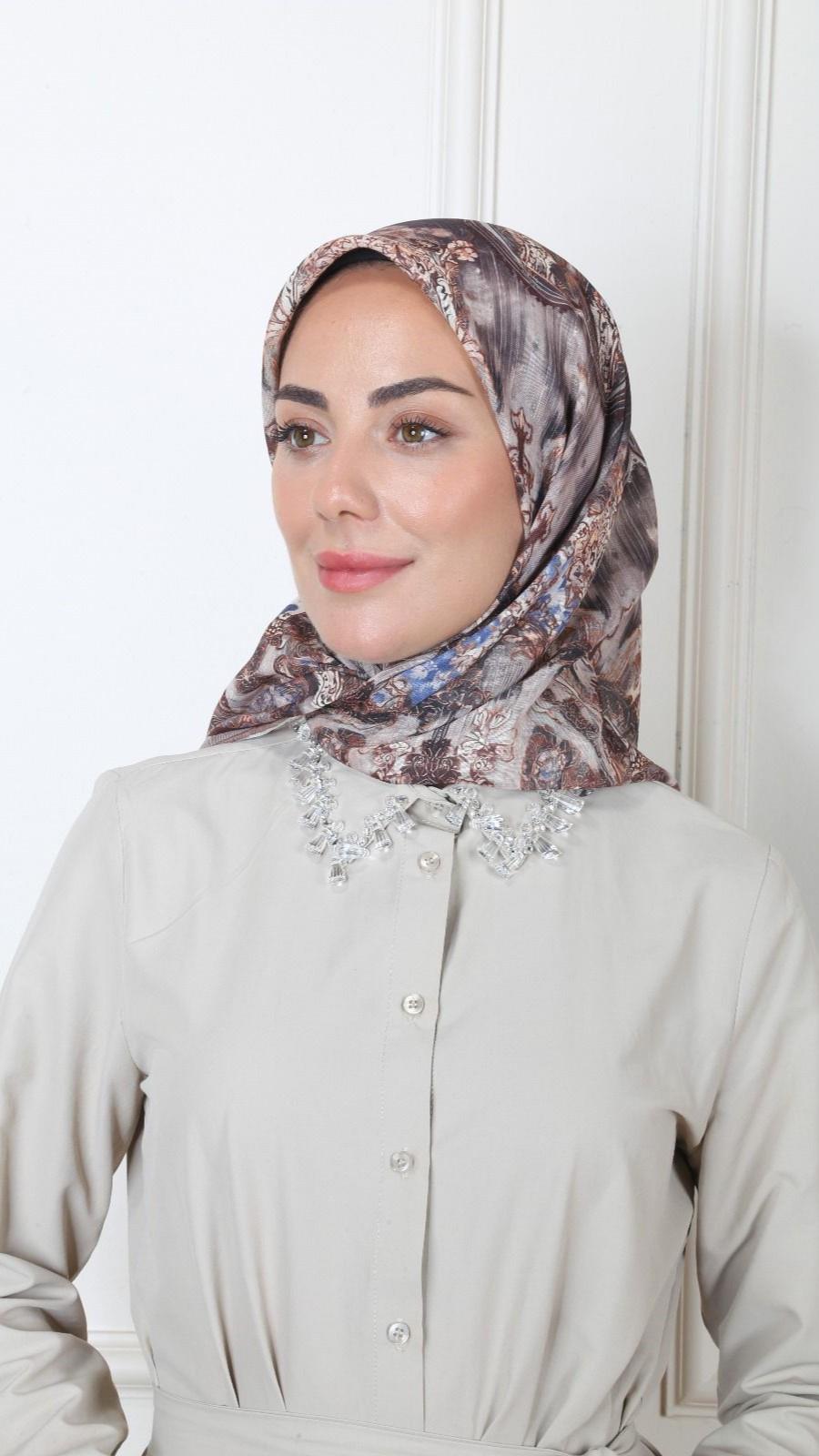 Locella Soft Pamuk Eşarp Sütlü Kahve-7