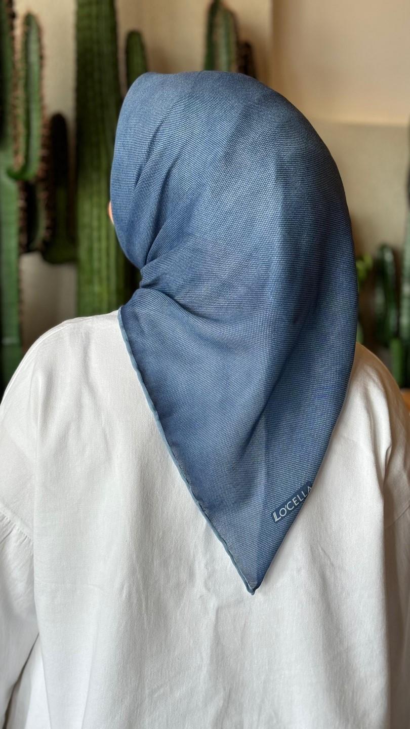 Locella Soft Pamuk Eşarp Açık Mavi-6