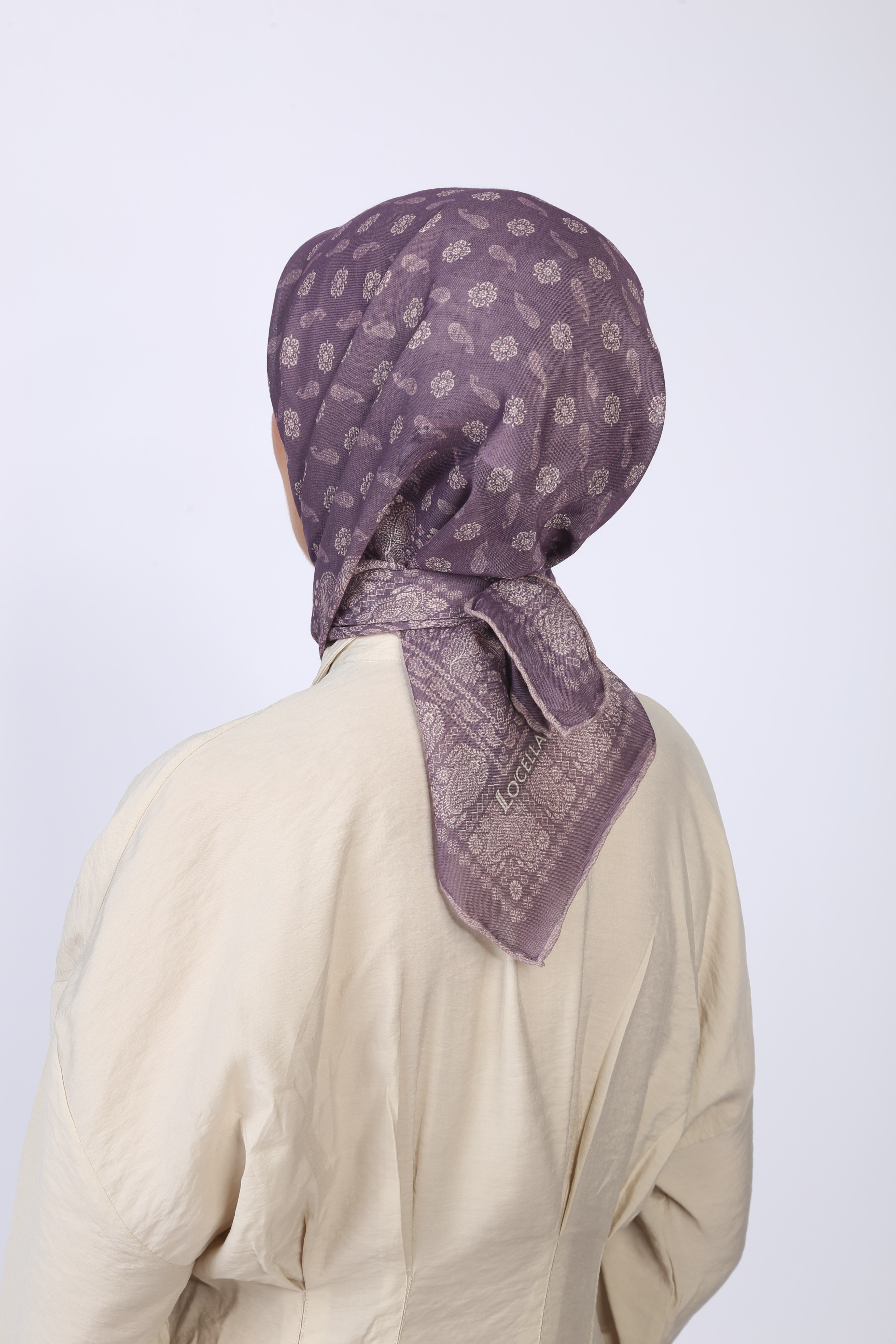 Locella Soft Pamuk Eşarp Mor