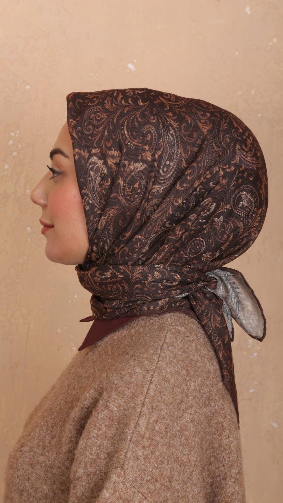 Locella Soft Pamuk Eşarp Kahve